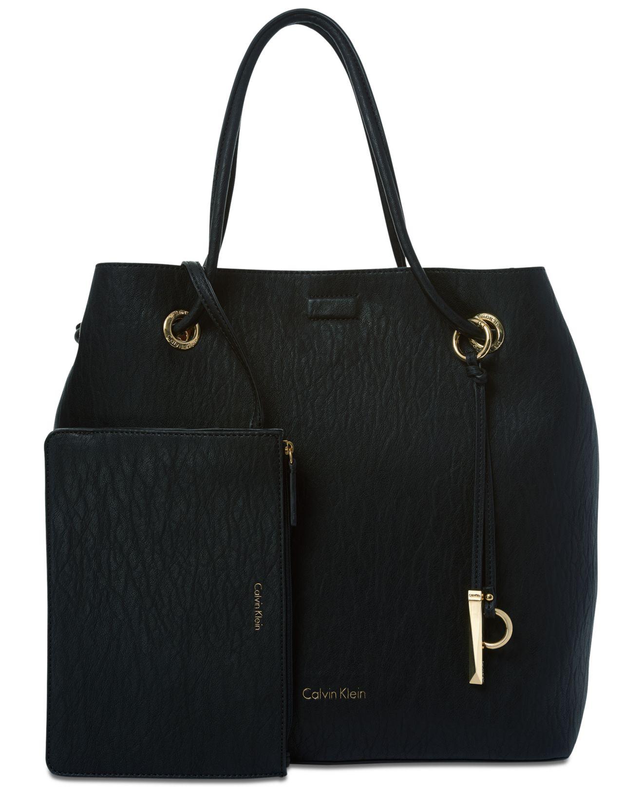 calvin klein gabrianna small tote