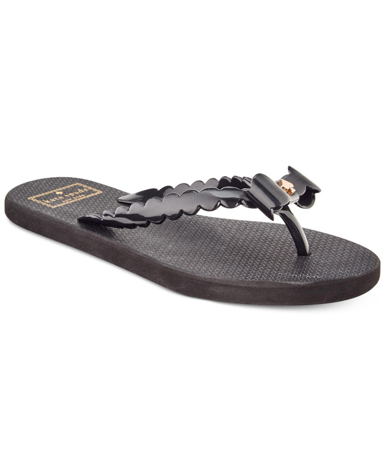 Kate Spade Denise Flip Flops in Black