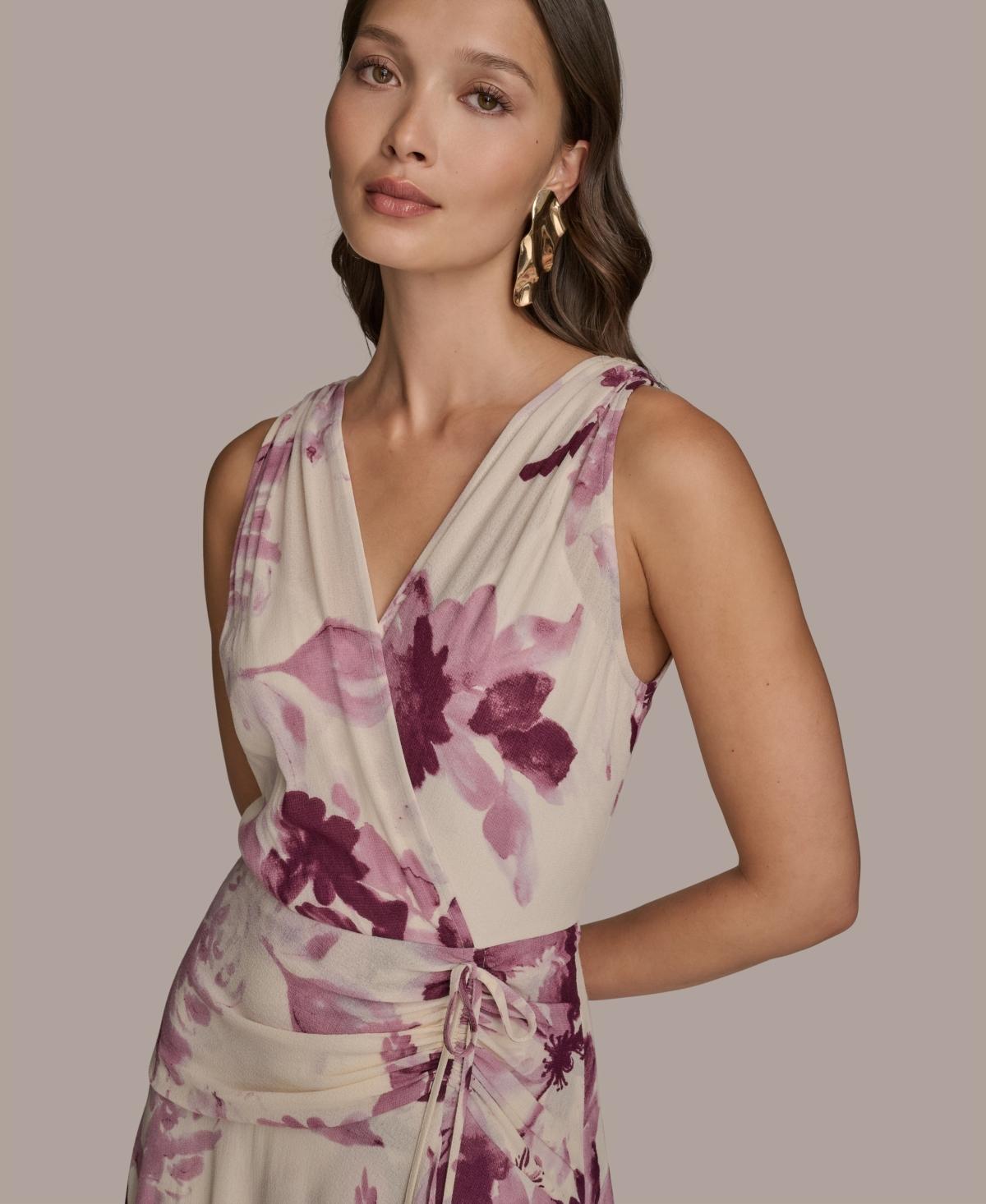 Donna Karan Floral Faux Wrap Dress DKNY By Donna Karan Petite Size