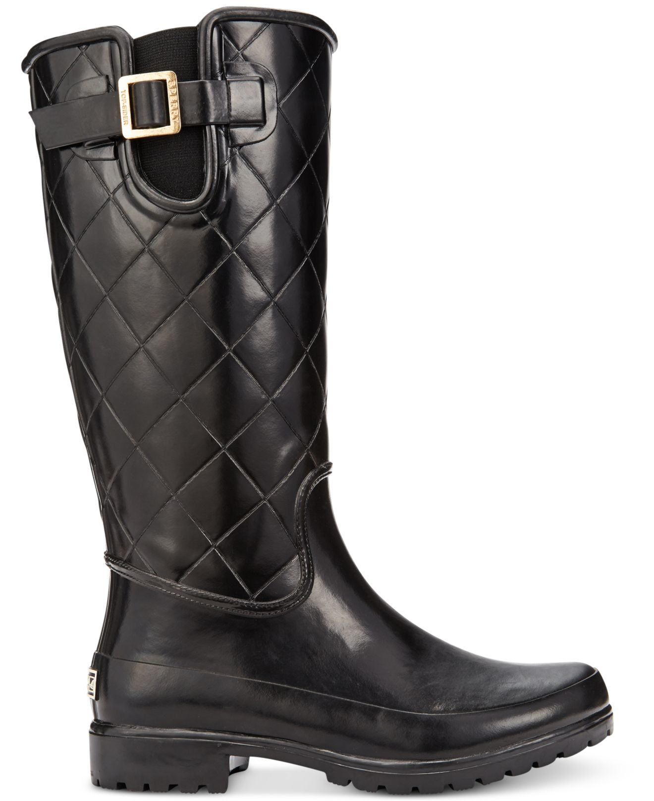 Lyst - Sperry Top-Sider Pelican Tall Rain Boots in Black