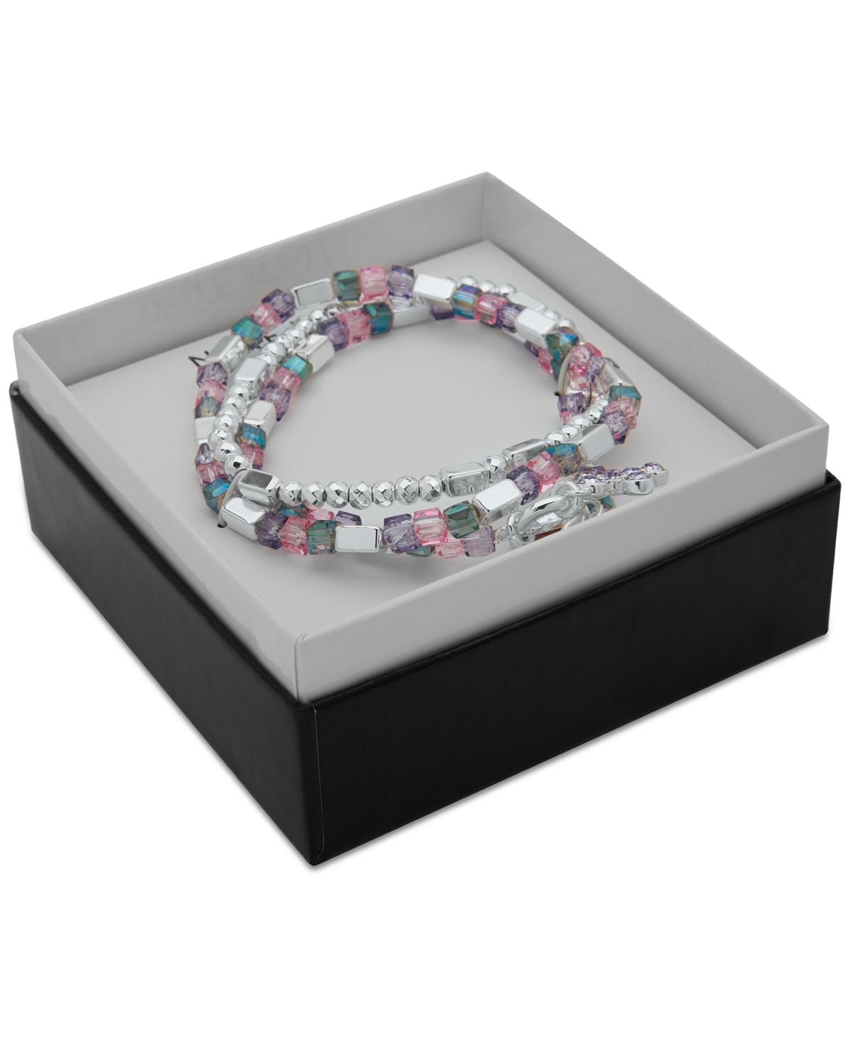 Nine West Bracciale Elasticizzato Donna - Cerchio Con Cristalli E Pavé - Collezione Classics - Colore Oro/Cristallo - Regalo Idea