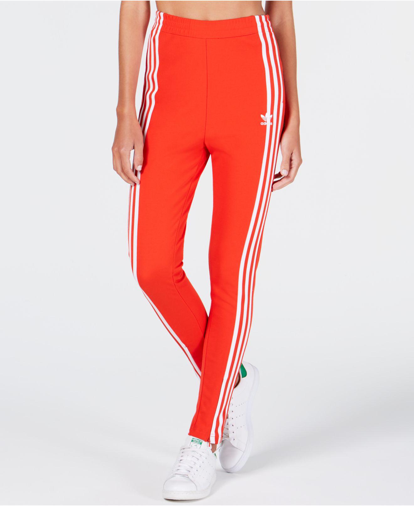 high waisted adidas track pants