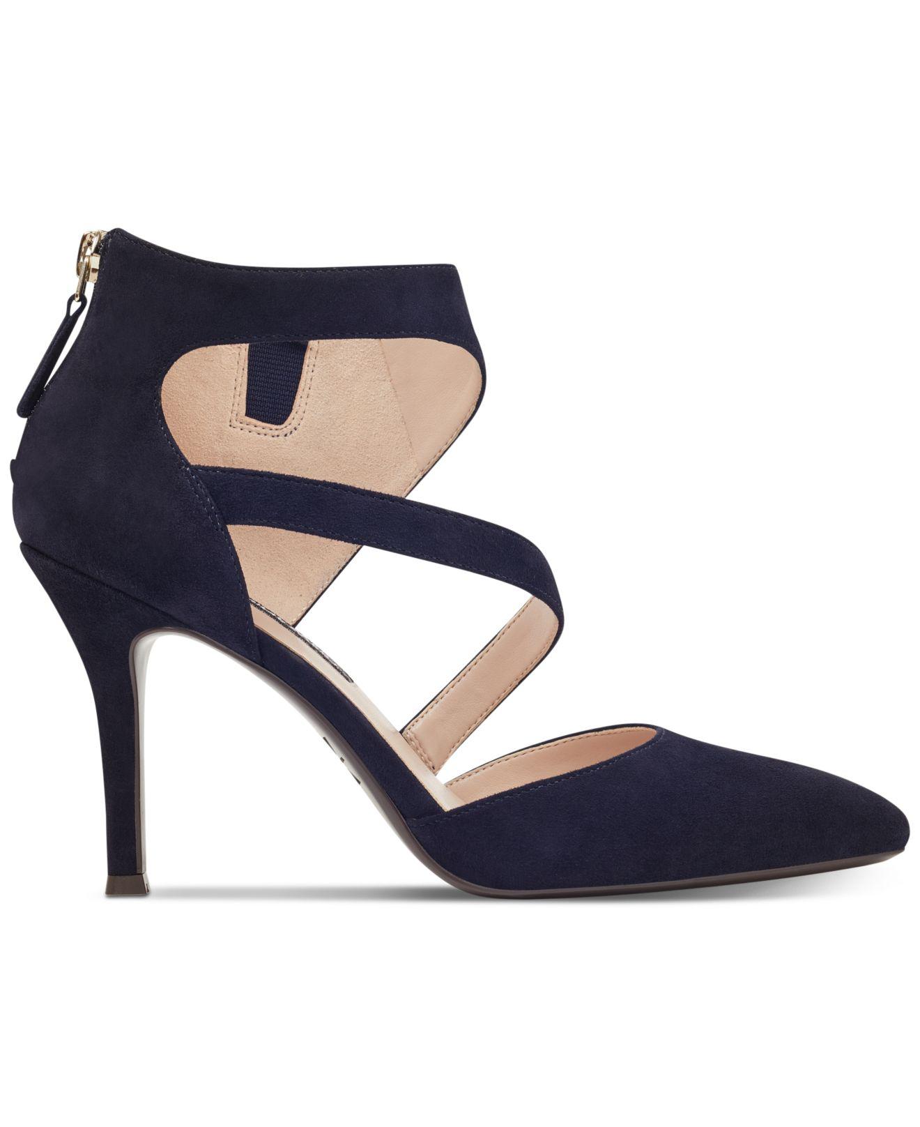 nine west forty asymmetrical strappy pumps