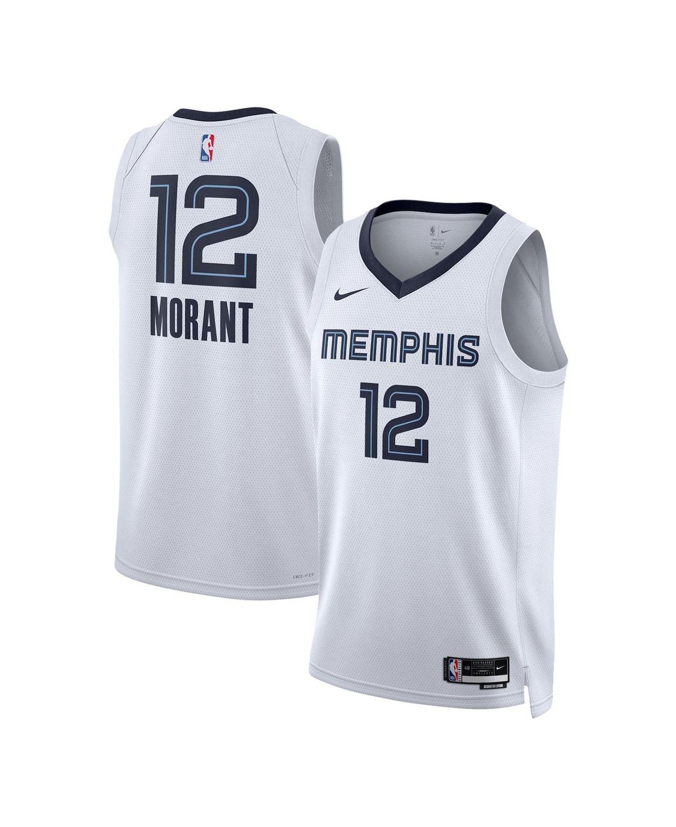 Nike Ja Morant White Memphis Grizzlies 2022/23 Swingman Jersey Association Edition in Blue Lyst