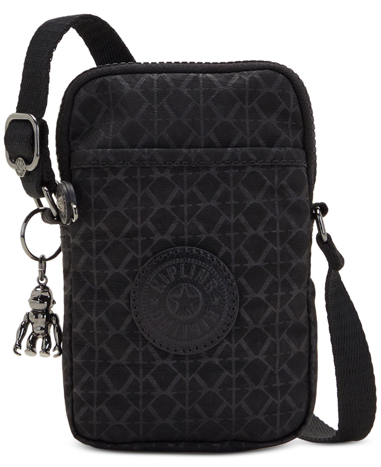 Kipling Tally Mini Phone Ziptop Nylon Crossbody Bag in Black Lyst