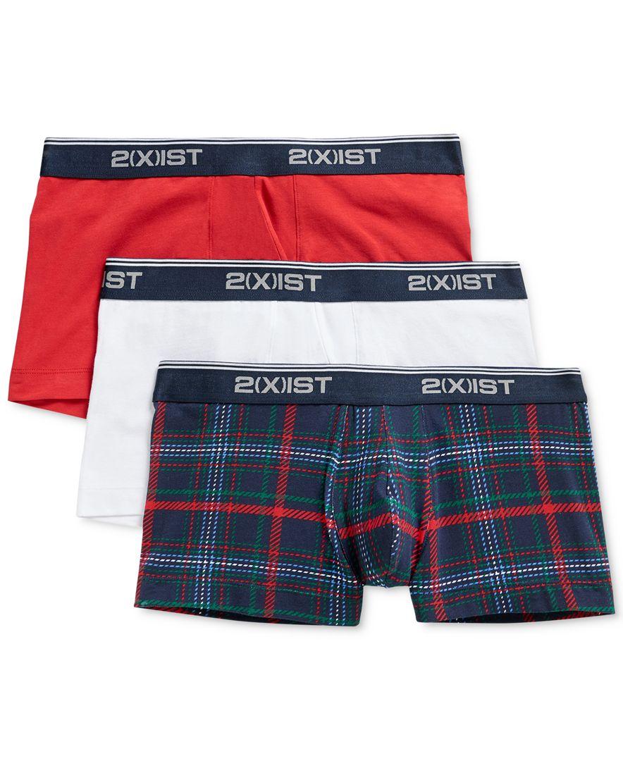 2xist 2(x)ist Underwear, Essential Trunks 3 Pack in Multicolor for Men