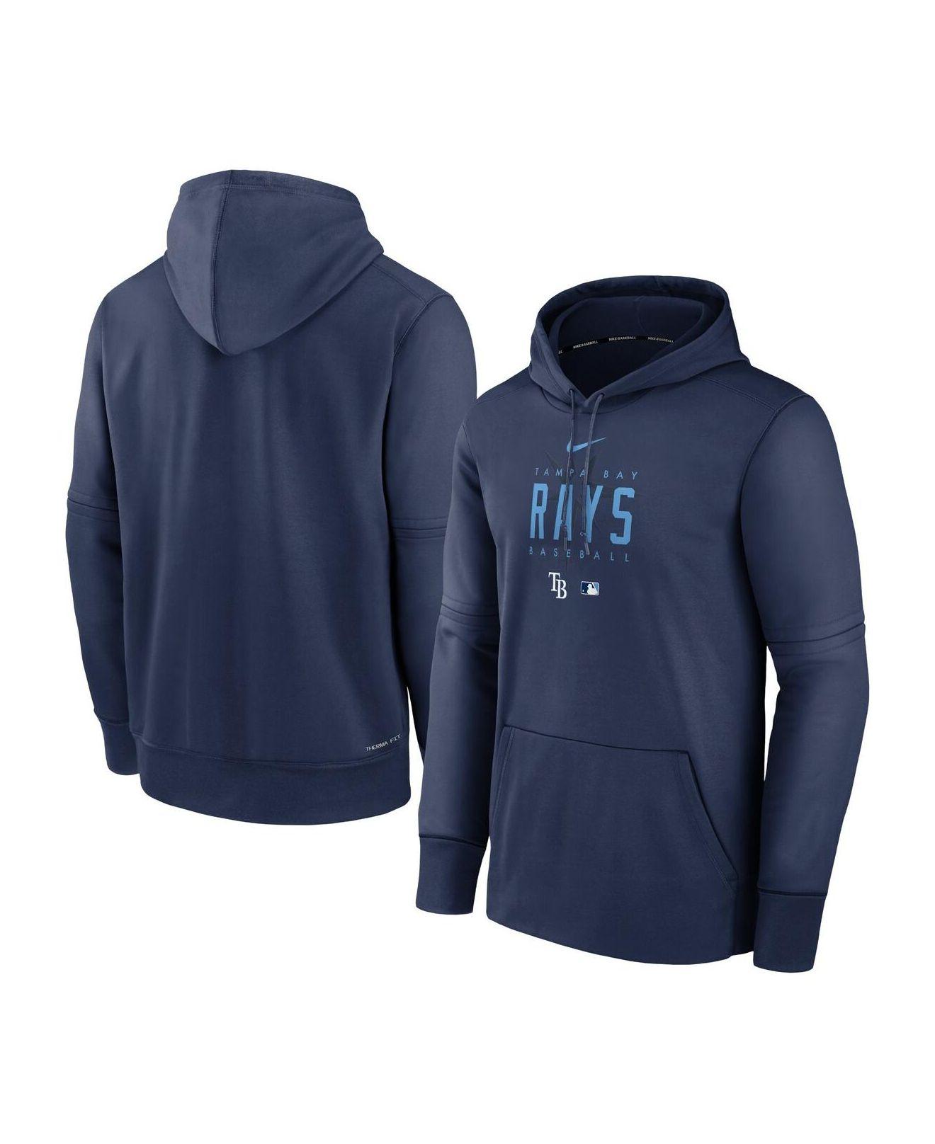 Nike Navy Tampa Bay Rays Authentic Collection Pregame Performance Pullover Hoodie in Blue for