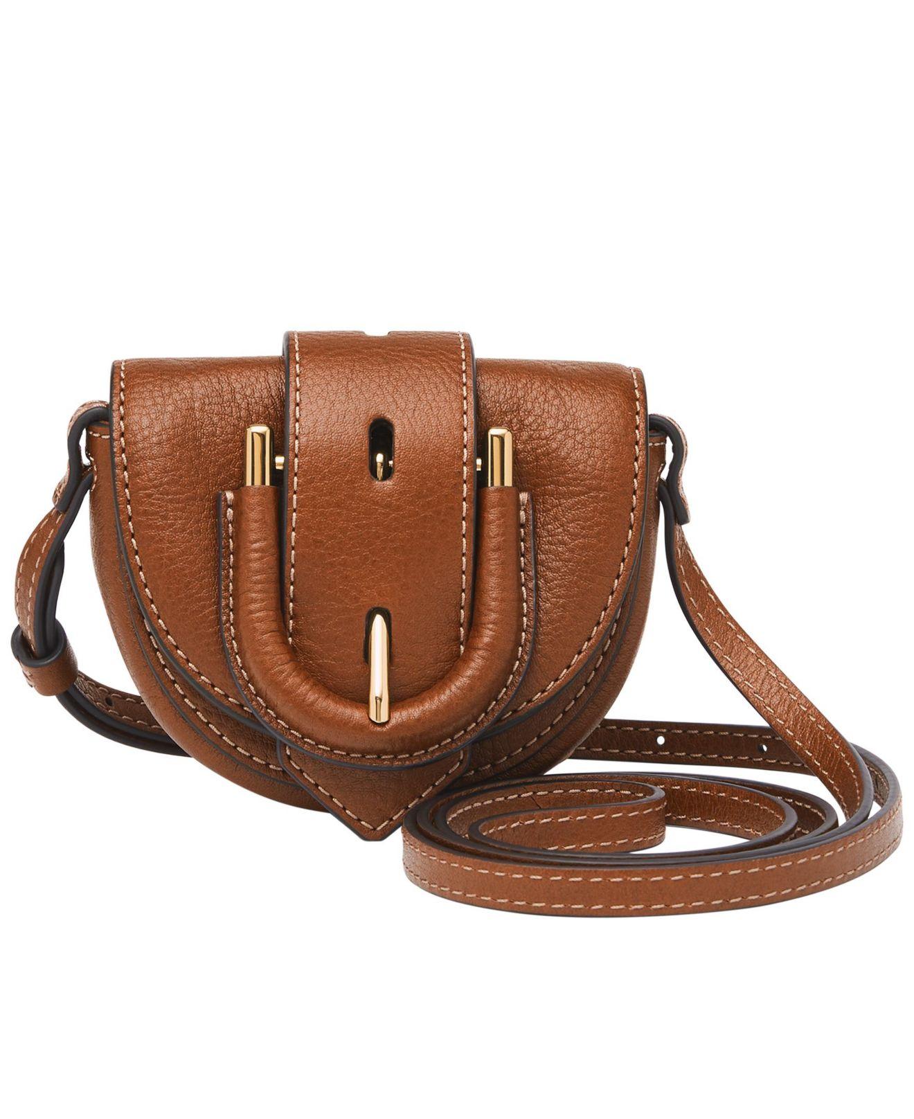 Fossil Harwell Mini Flap Crossbody Bag in Brown Lyst