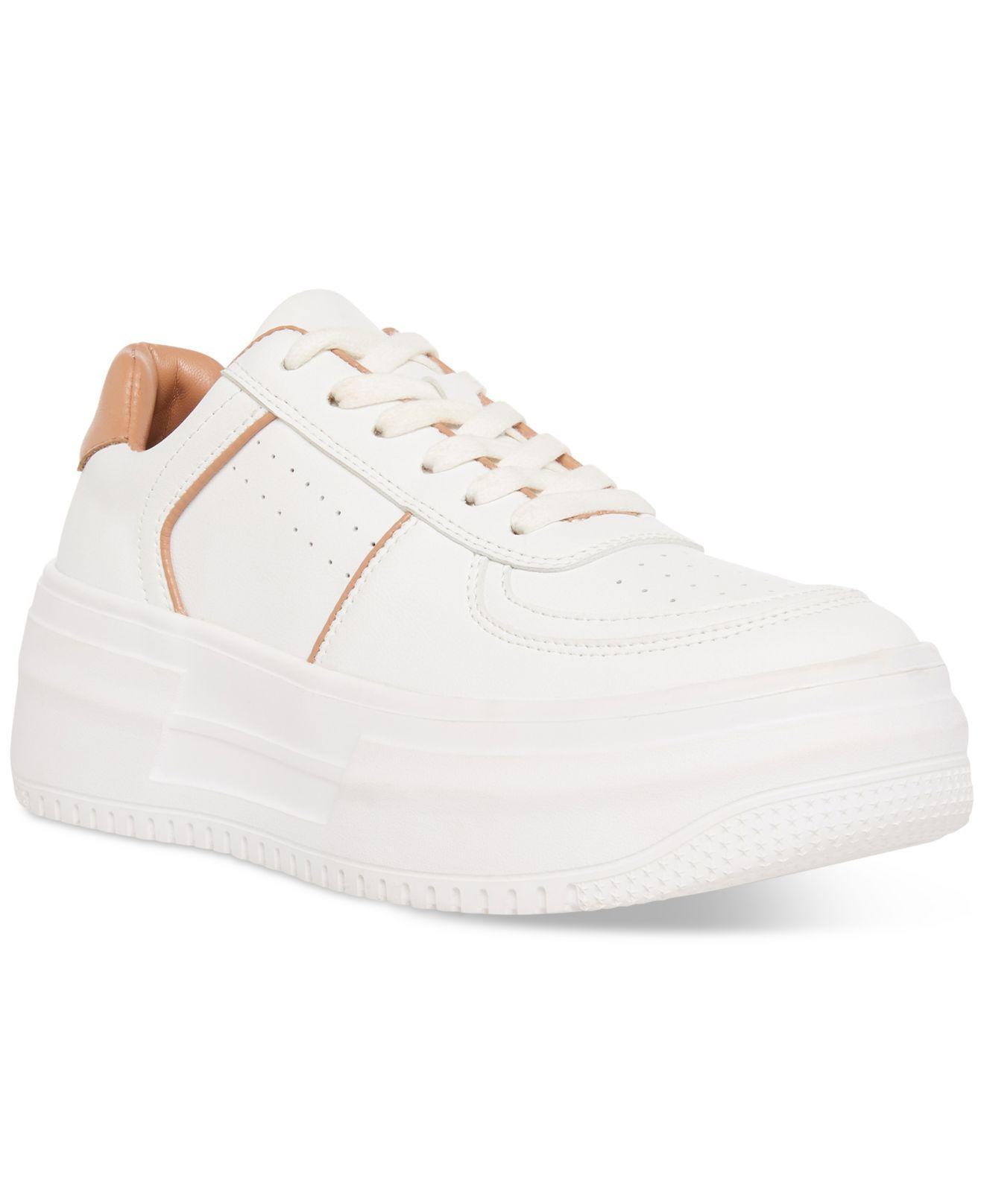 Steve Madden Perrin Lace Up Platform Sneakers In White Lyst 0202