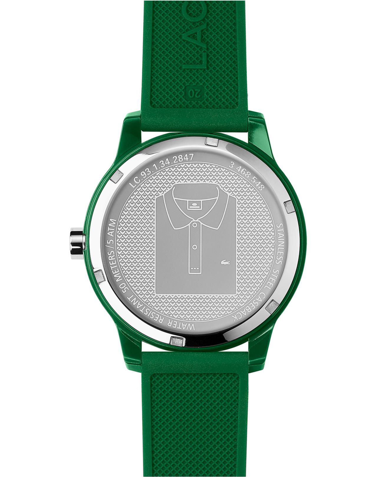 lacoste green silicone watch