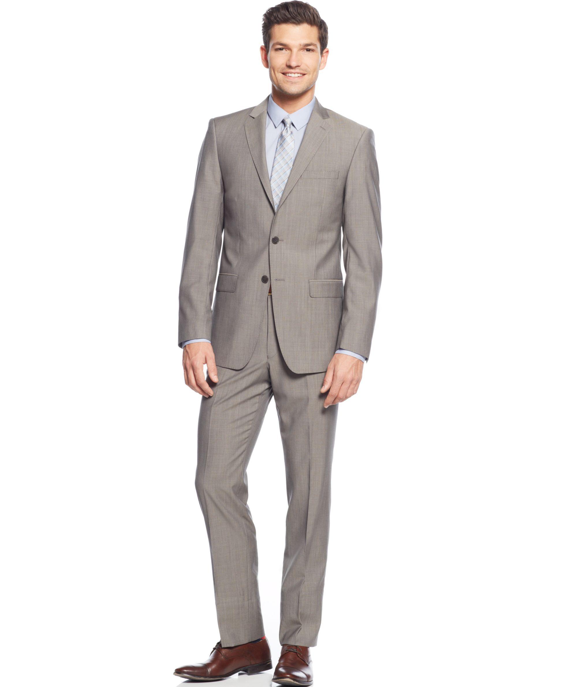 calvin klein mens blue suit