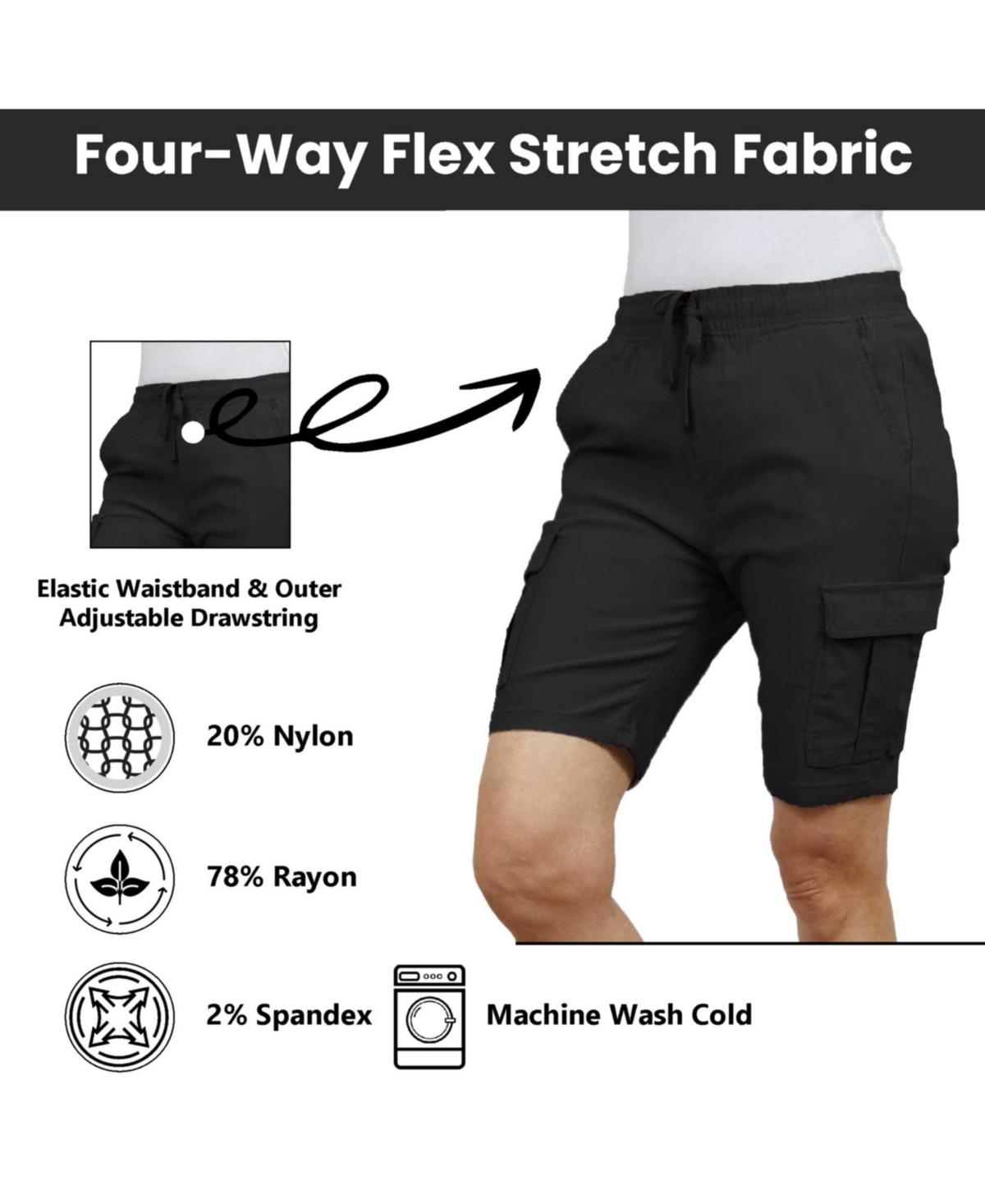 Galaxy By Harvic Loose Fit Super Flex Stretch Cargo jogger Shorts