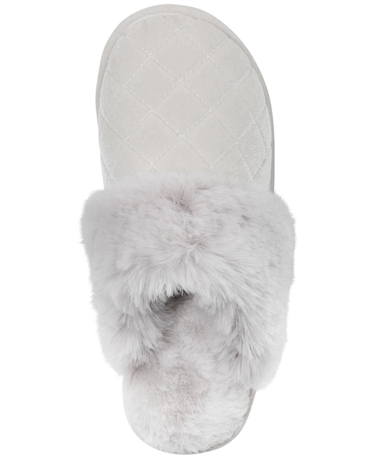 Charter Club Quilted Hoodback Slippers in White Lyst