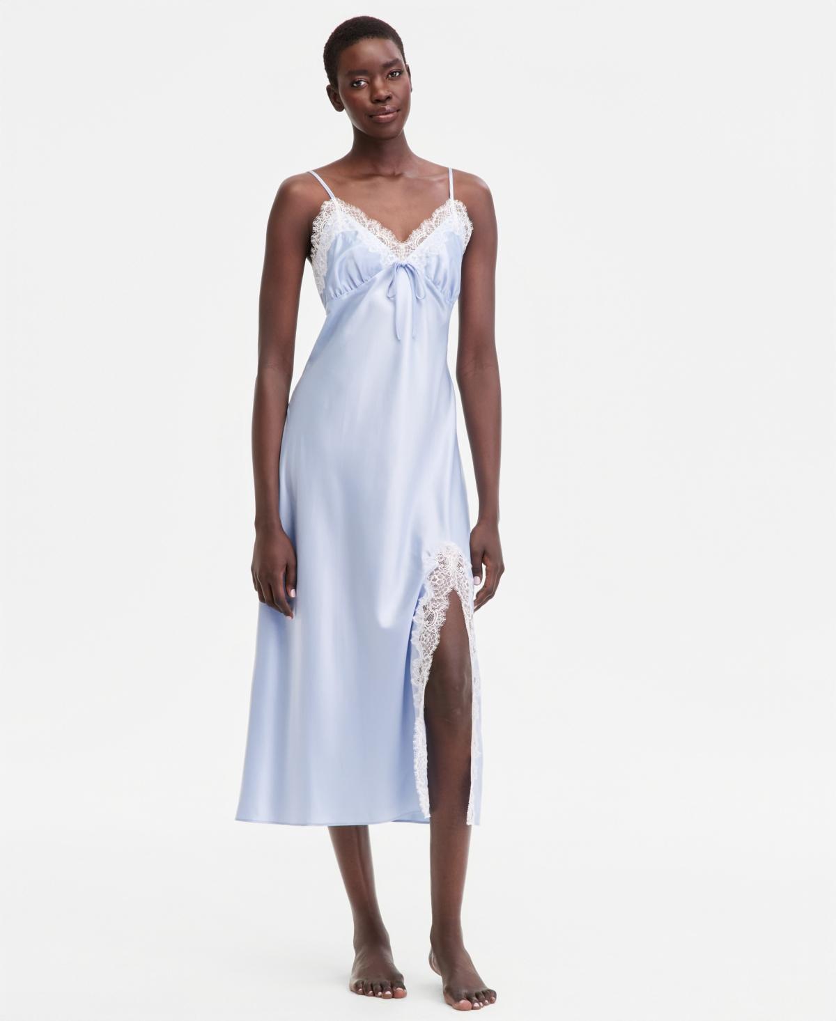 inc silk dress Donde Esteban Women's Salpicon Printed Chiffon-Trim Draped Silk Maxi Dress Size Small