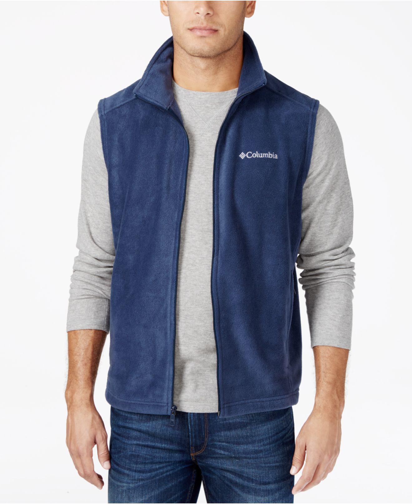 Columbia Fleece Big Tall Steens Mountaintm Vest in Navy (Blue) for Men
