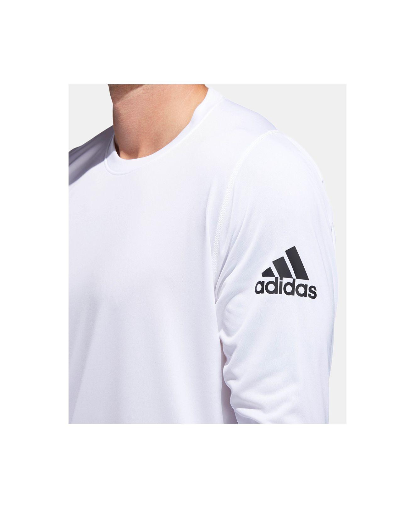 adidas Synthetic Freelift Climalite® Long-sleeve T-shirt in White for Men -  Lyst