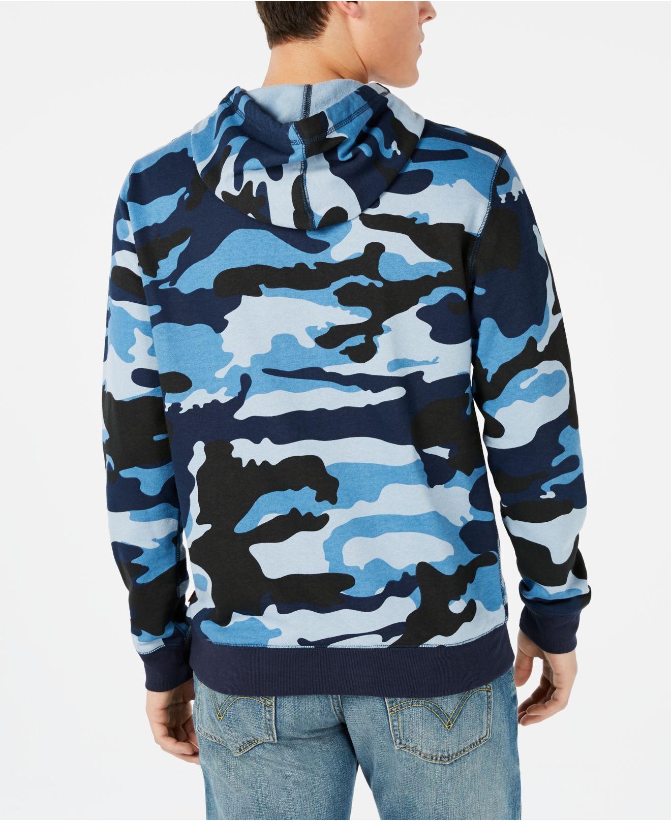 camo blue hoodie