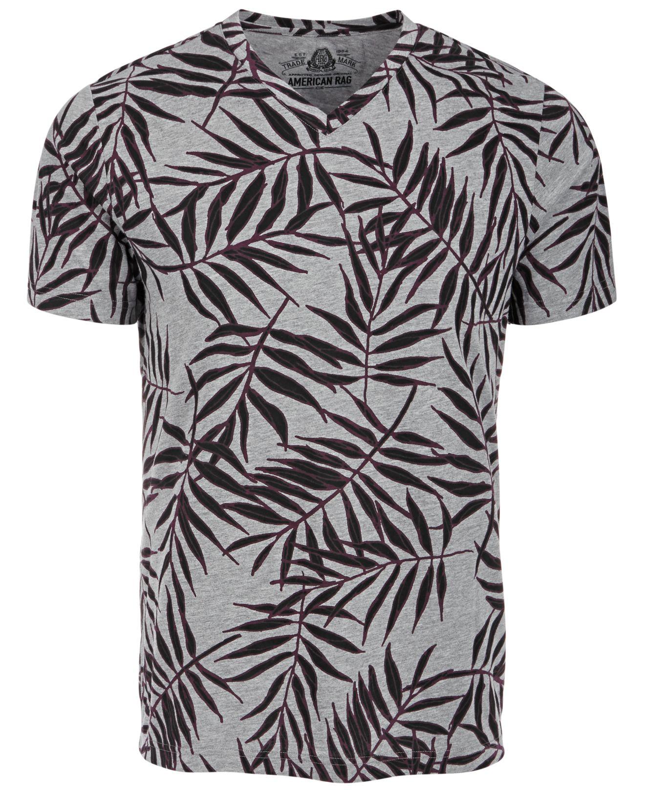 Download American Rag Leaf Lines V-neck T-shirt, Created By Macy's ...