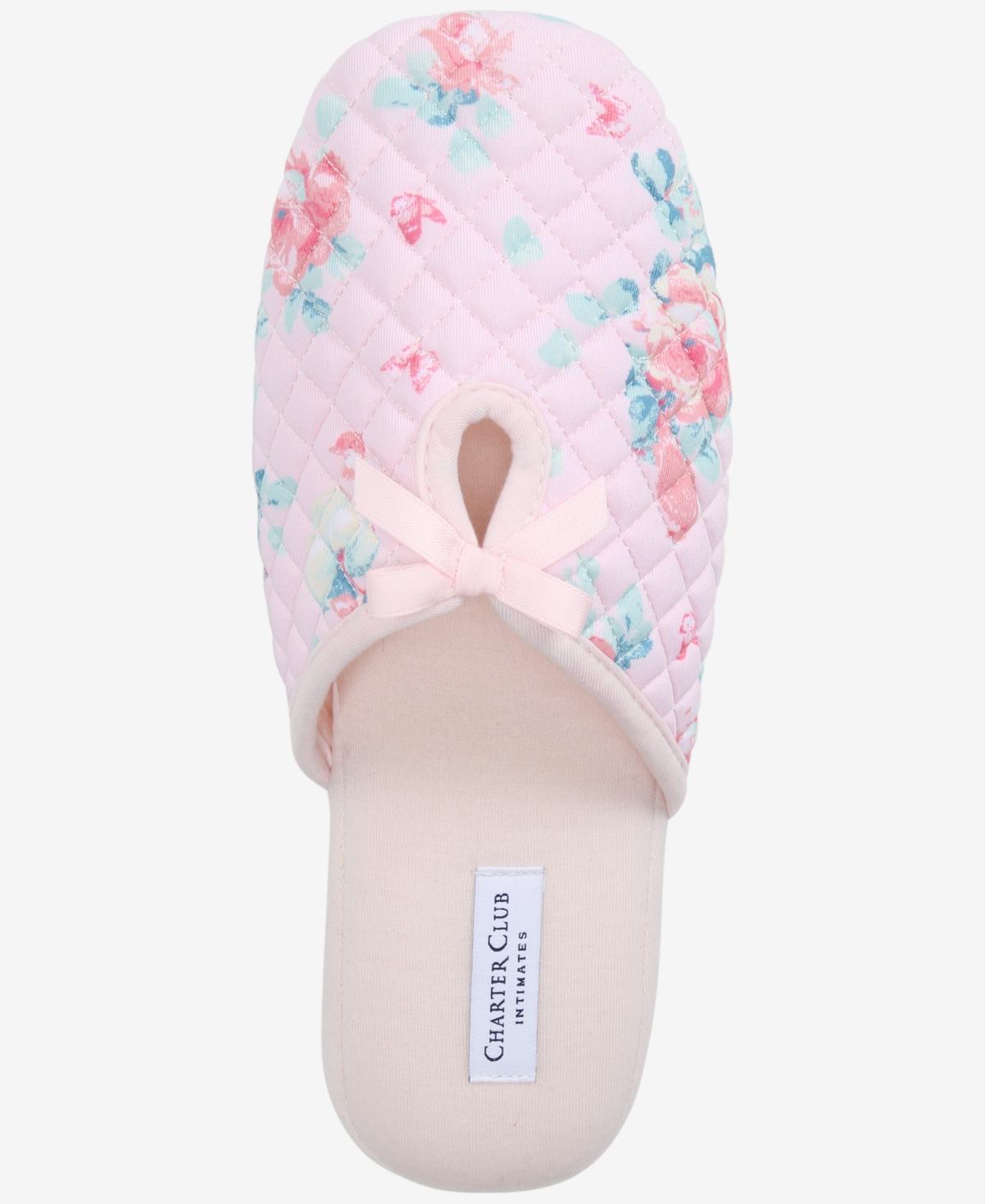 Charter Club Dreamy Bouquet Quilted Slippers in Pink Lyst