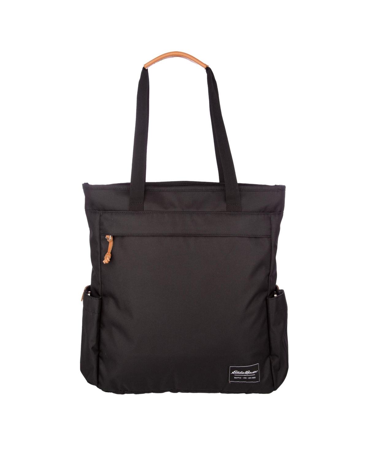 Mochila Eddie Bauer Bygone 25L - Carga Superior, Bolsillos Laterales, Funda Laptop, Color Gris Claro