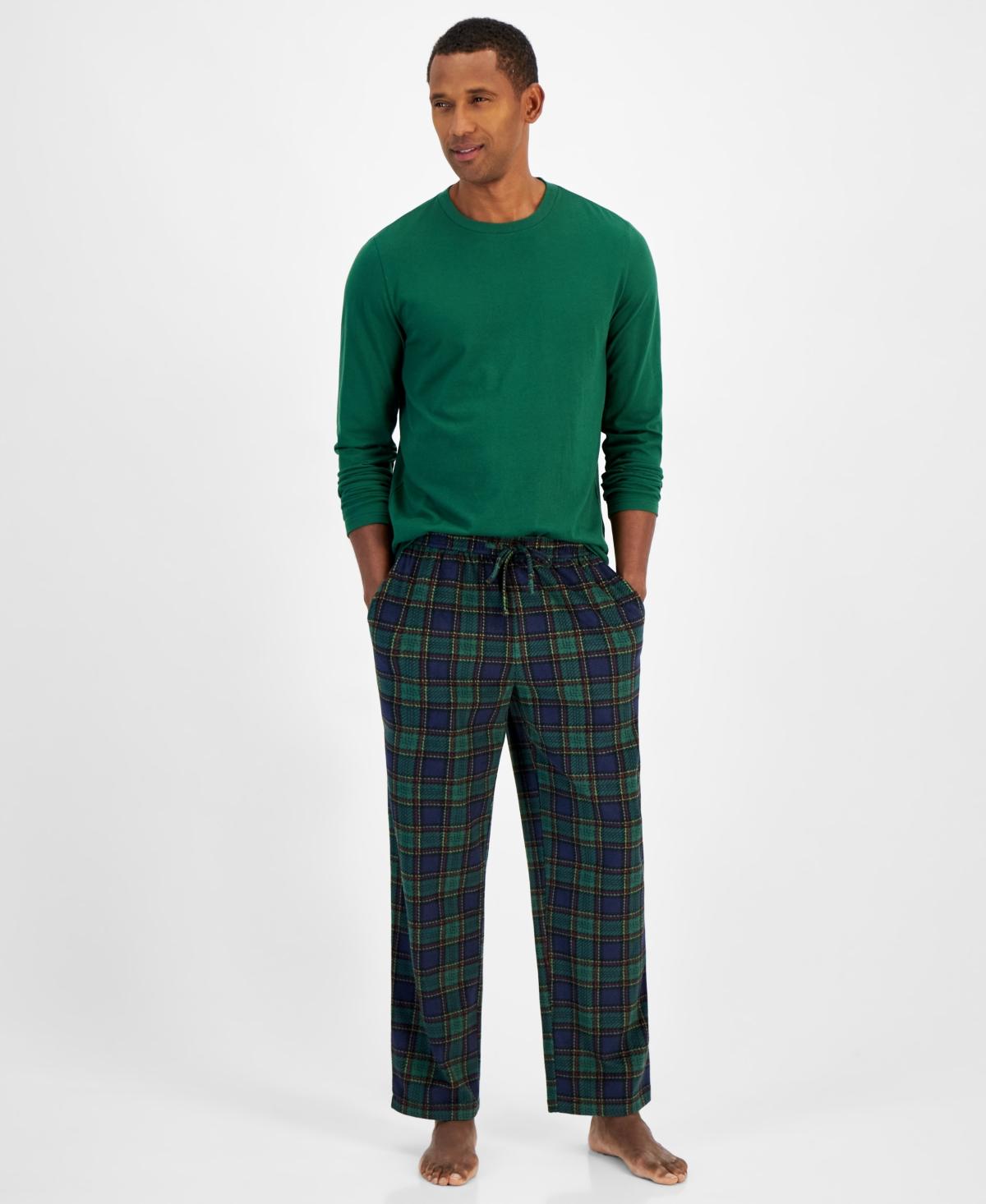 Green blue plaid pajamas sale