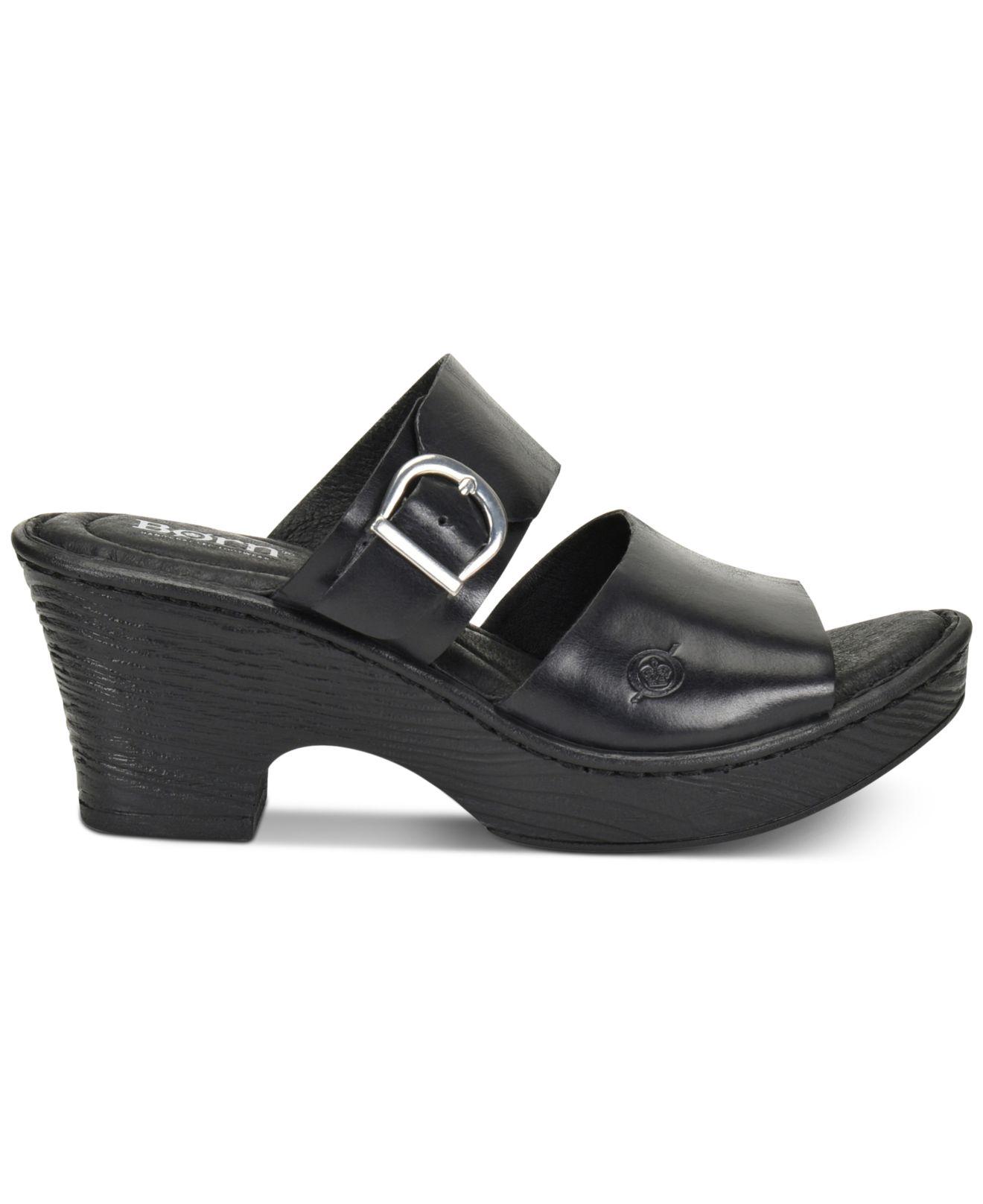Born Denim Carrabelle Wedge Sandals in Black Lyst