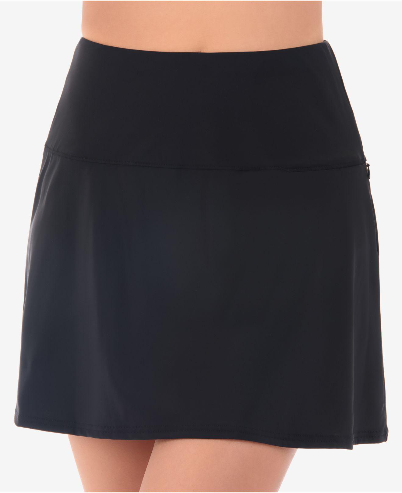Miraclesuit Synthetic Fit & Flare Swim Skirt in Black Lyst
