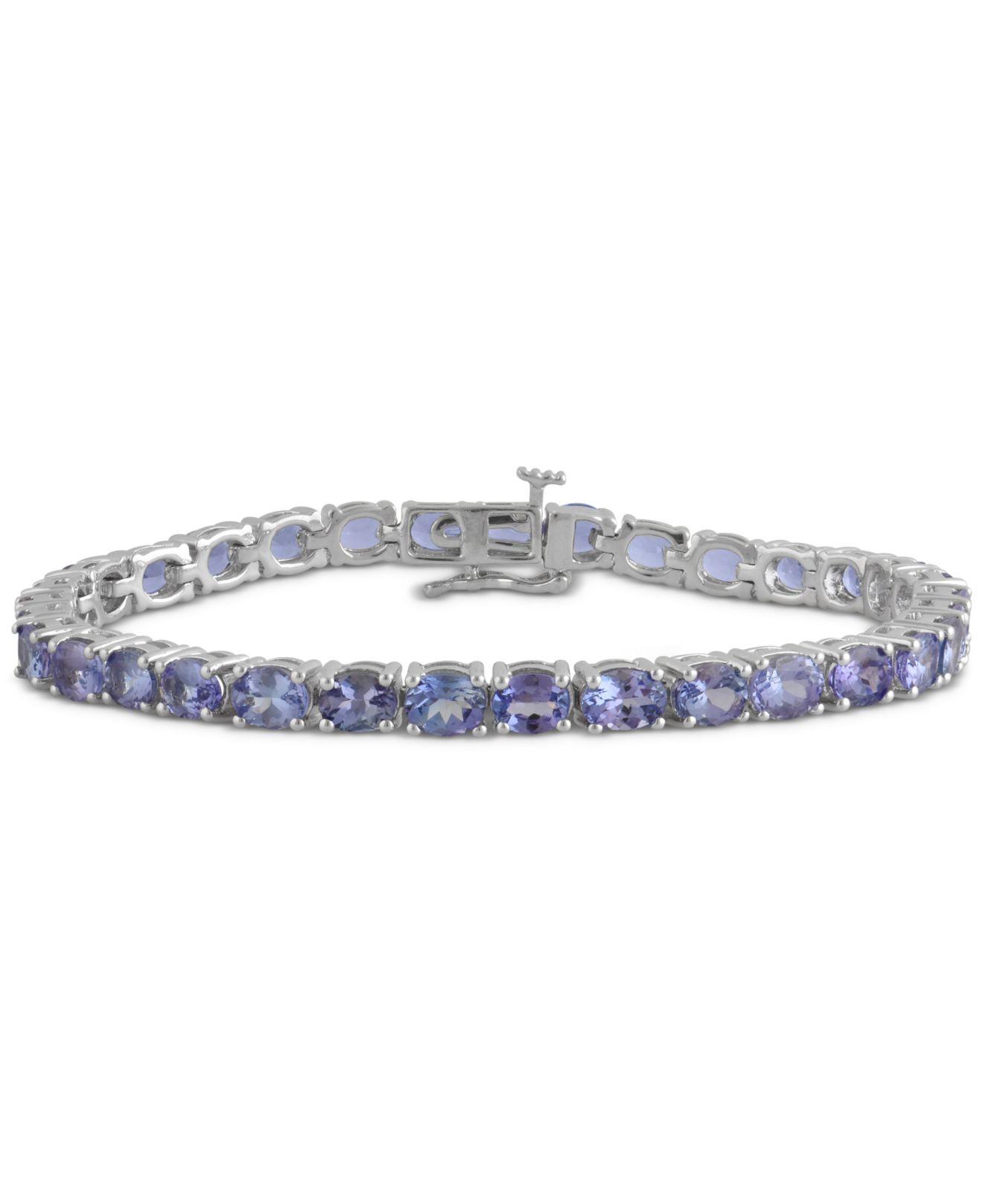 Macy's Tanzanite Tennis Bracelet (111/2 Ct. T.w.) In Sterling Silver