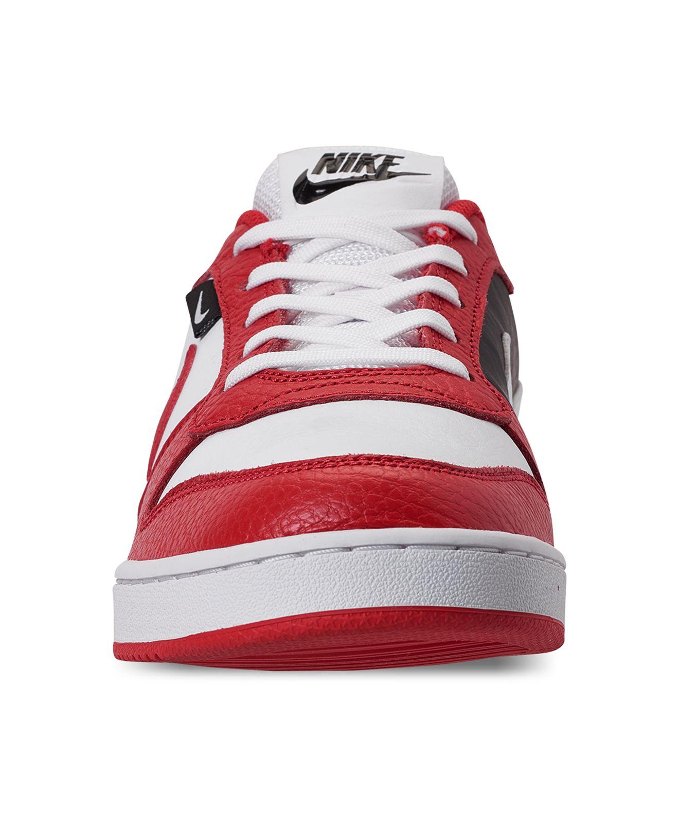 Nike Leather Ebernon Low Premium Casual Sneakers From Finish Line in Red  for Men | Lyst