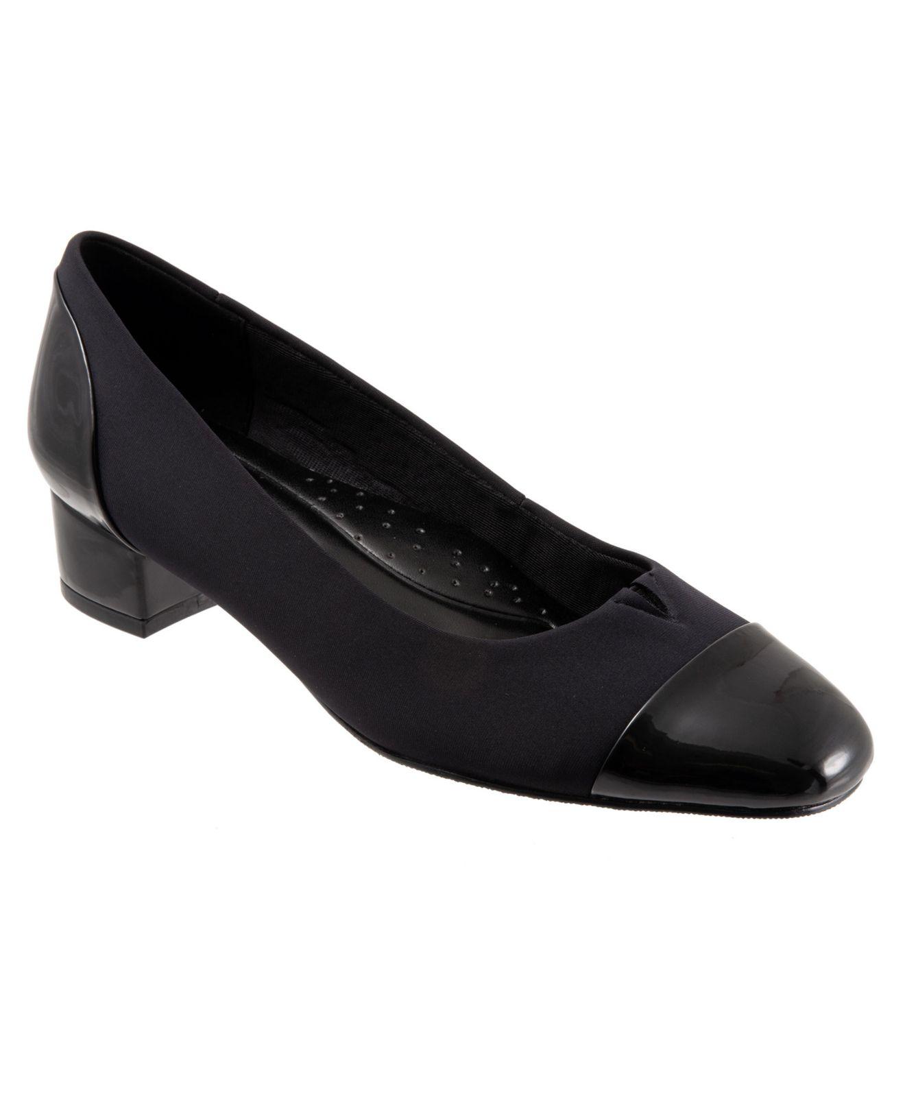 Trotters Leather Daisy Pump in Black Lyst