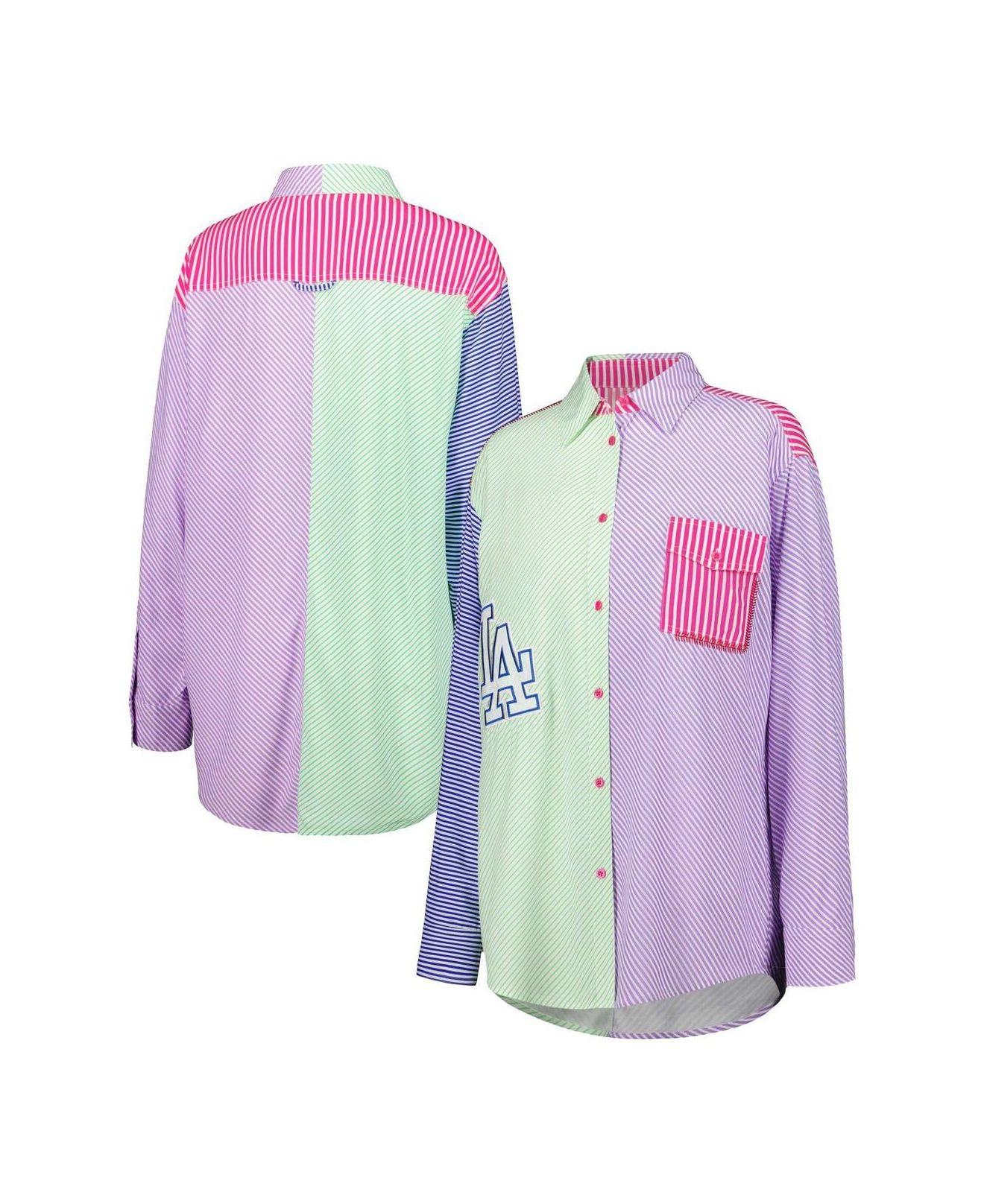 Terez Los Angeles Dodgers Button-up Shirt in Pink