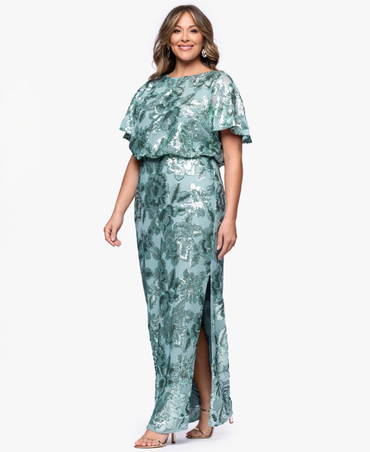 slim fit dress slacks Strapless Wedding Guest Gown: Betsy & Adam A27018 Multi / 0 main image 0