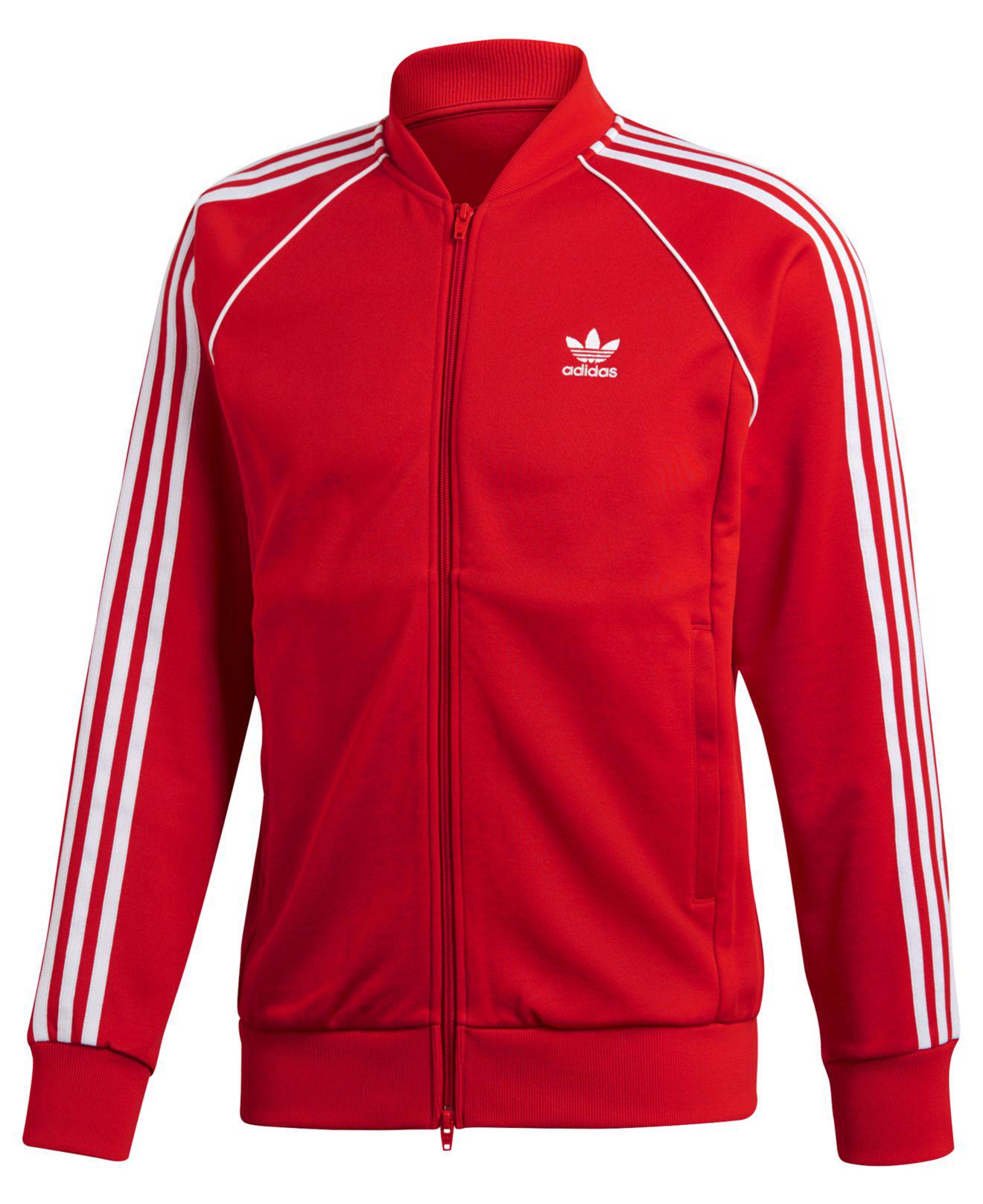 adidas Sst Track Jacket in Red for Men | Lyst