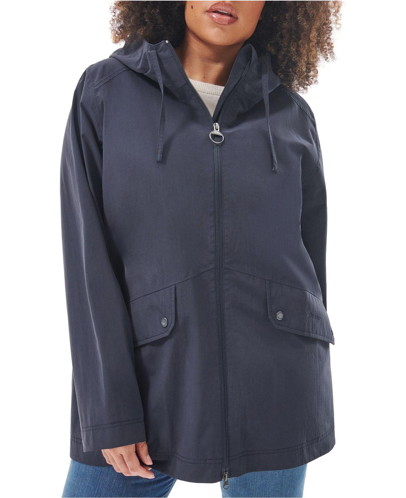 Barbour Plus Size Byermoor Hooded Waterproof Jacket in Blue Lyst