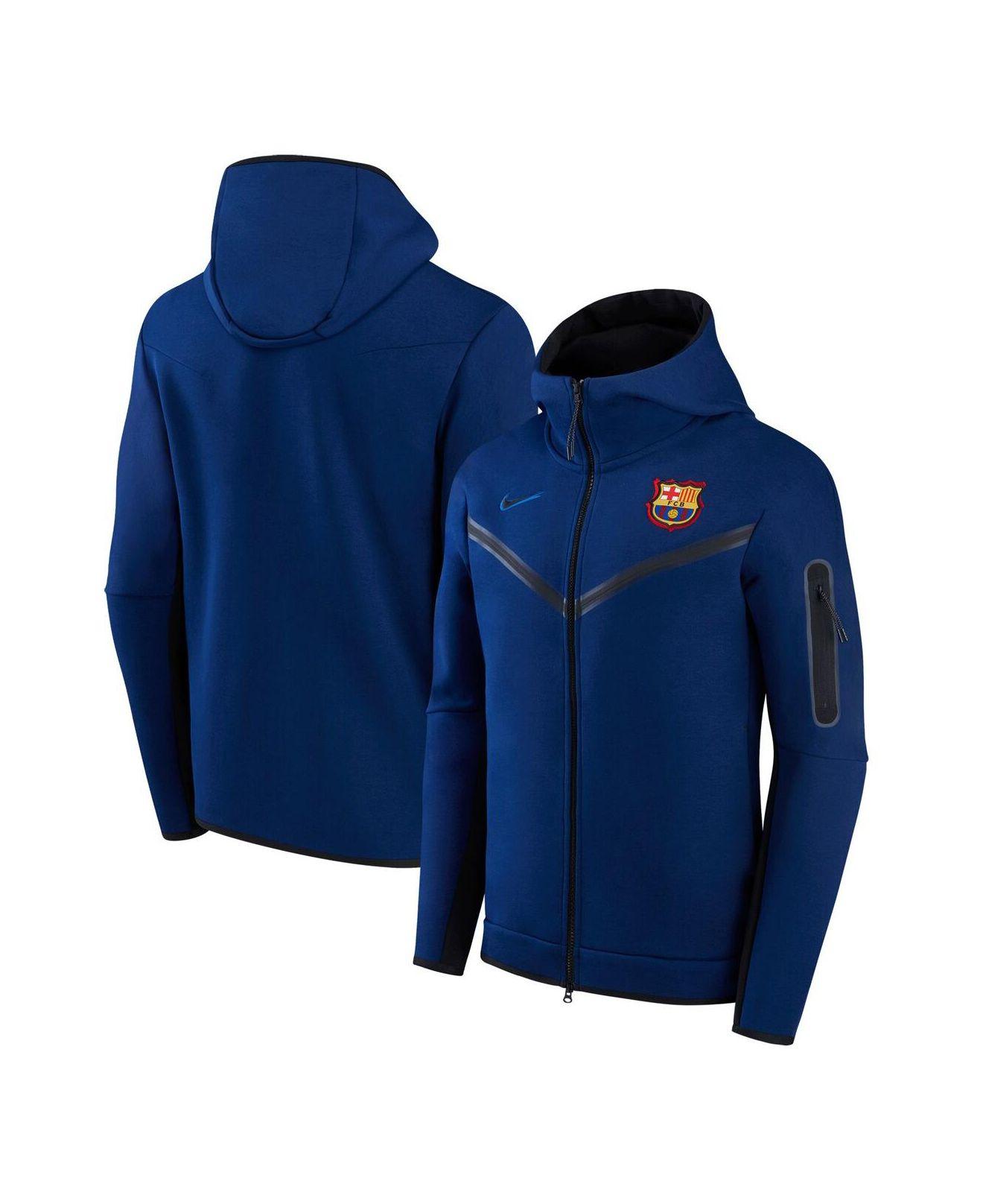 Nike Navy Barcelona Team Tech Fleece Full-zip Hoodie in Blue for Men | Lyst