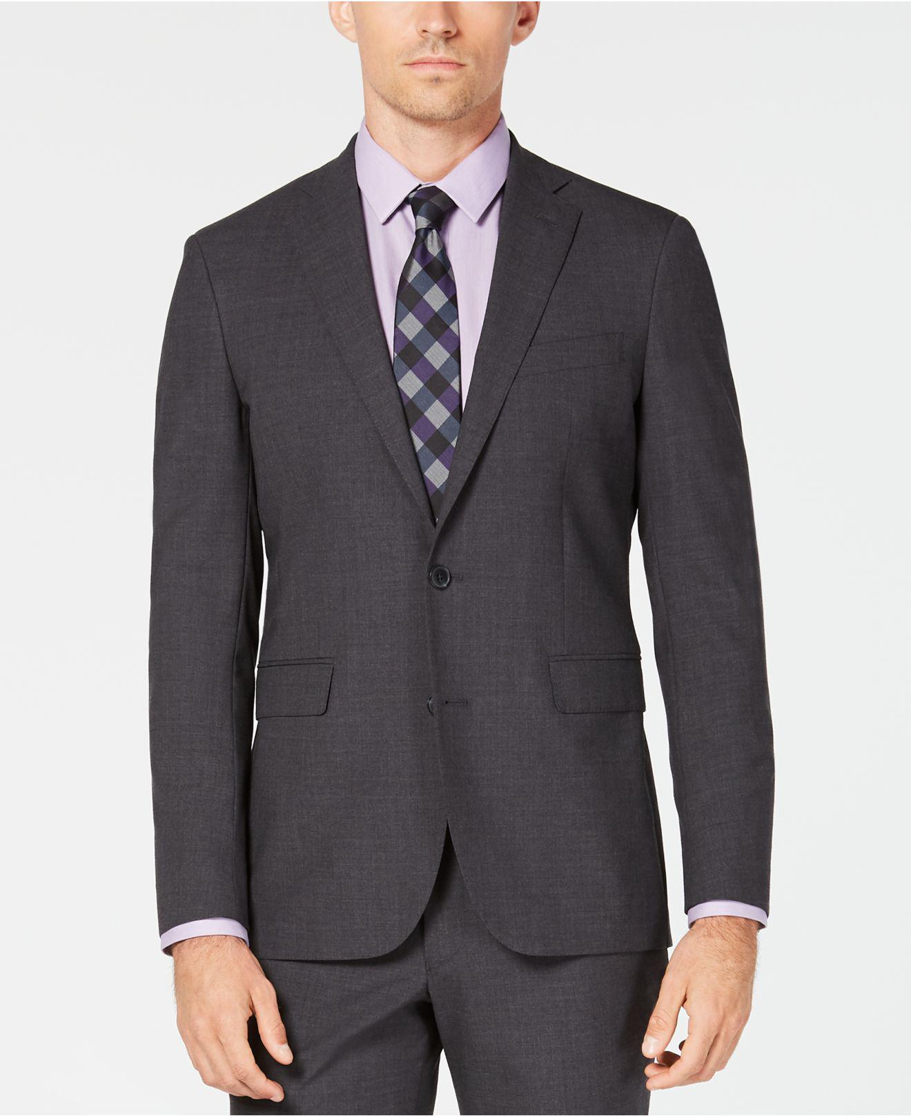 Cole Haan Wool Grand.os Wearable Technology Slim-fit Stretch Solid Suit