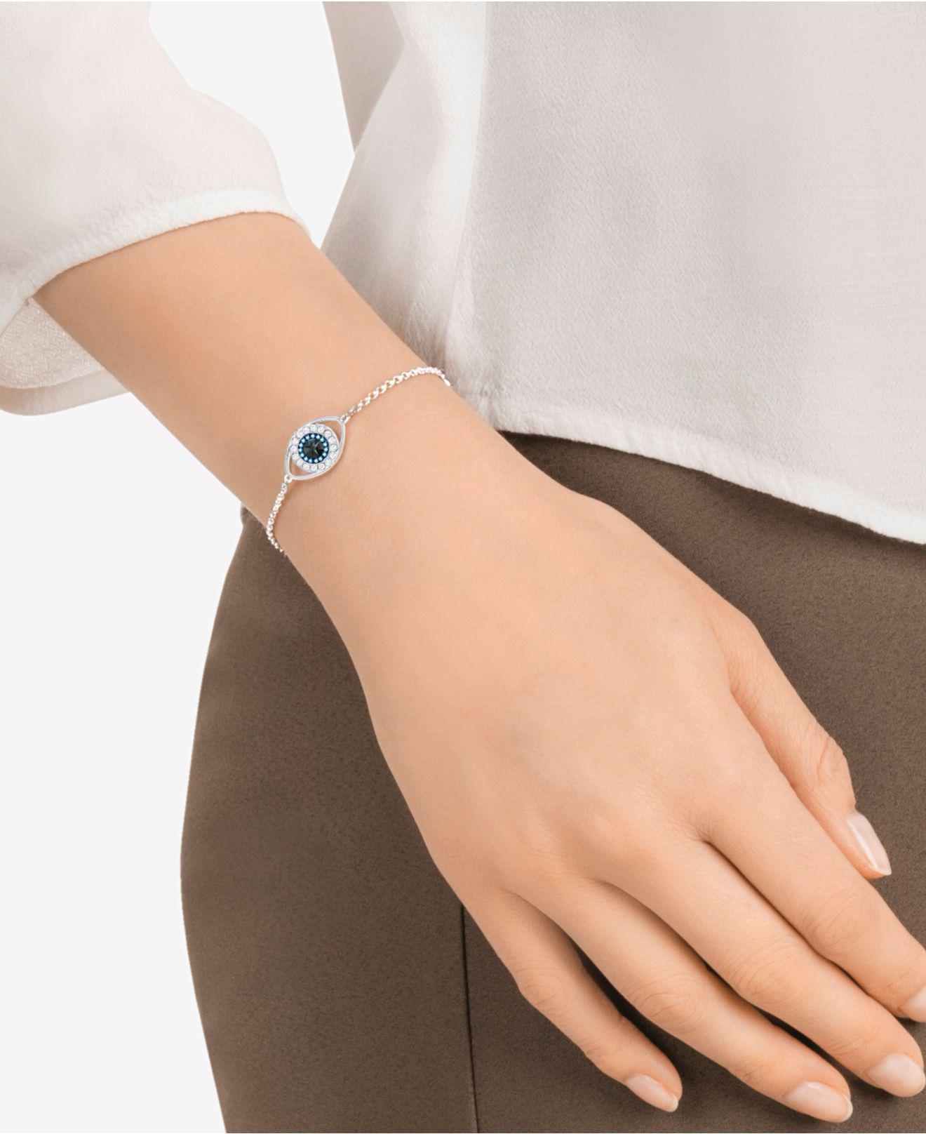 Two Tone Pavé Evil Eye Bless Link Bracelet Two Tone Pavé Evil Eye Bless Link Bracelet