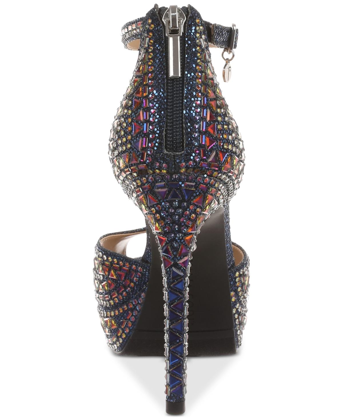 Thalia Sodi Chacey Embellished T-strap Platform Pumps in Thalia Sodi Chacey Embellished T-strap Platform Pumps in