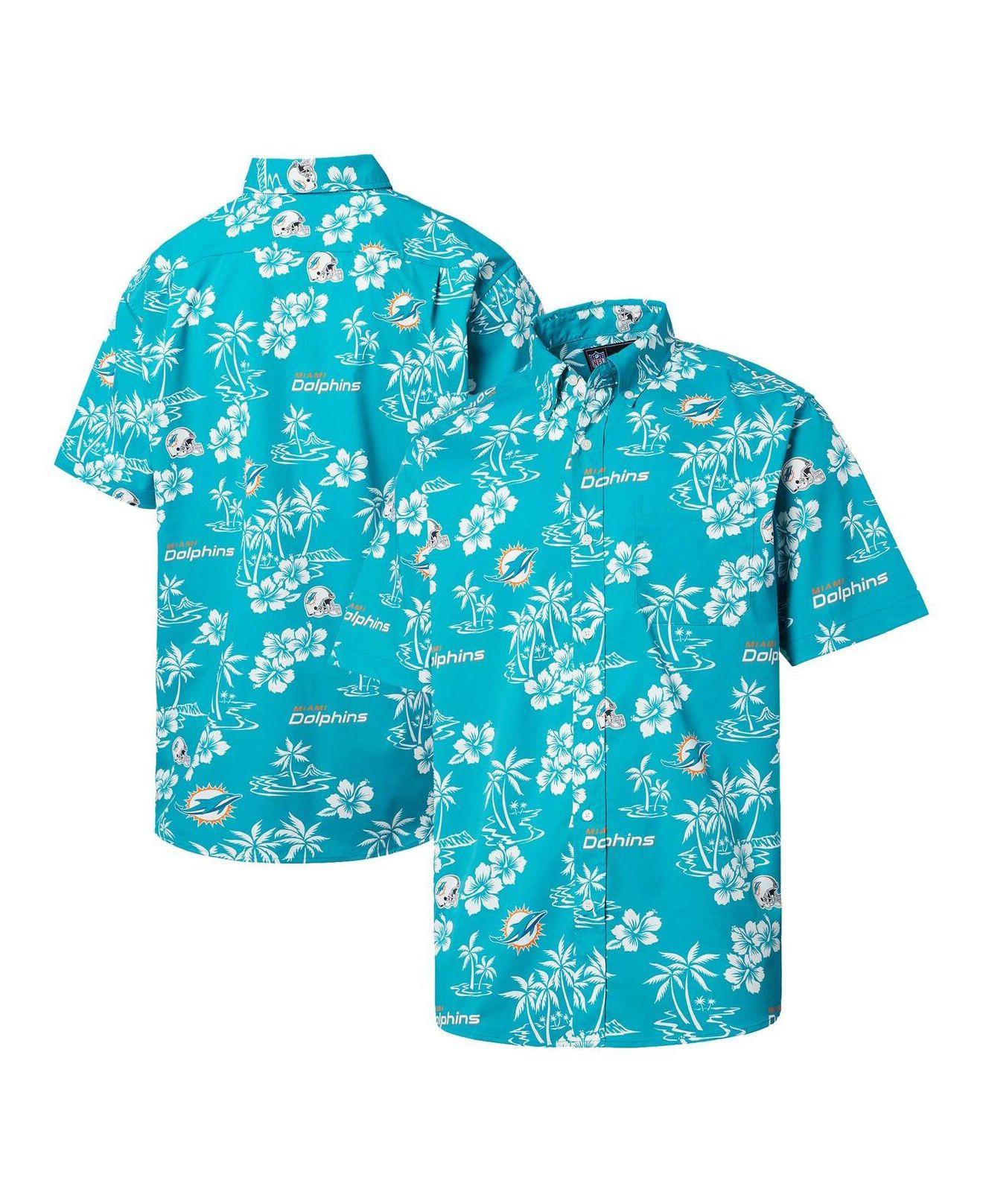 Reyn Spooner Aqua Miami Dolphins Kekai Button-up Shirt in Blue for Men