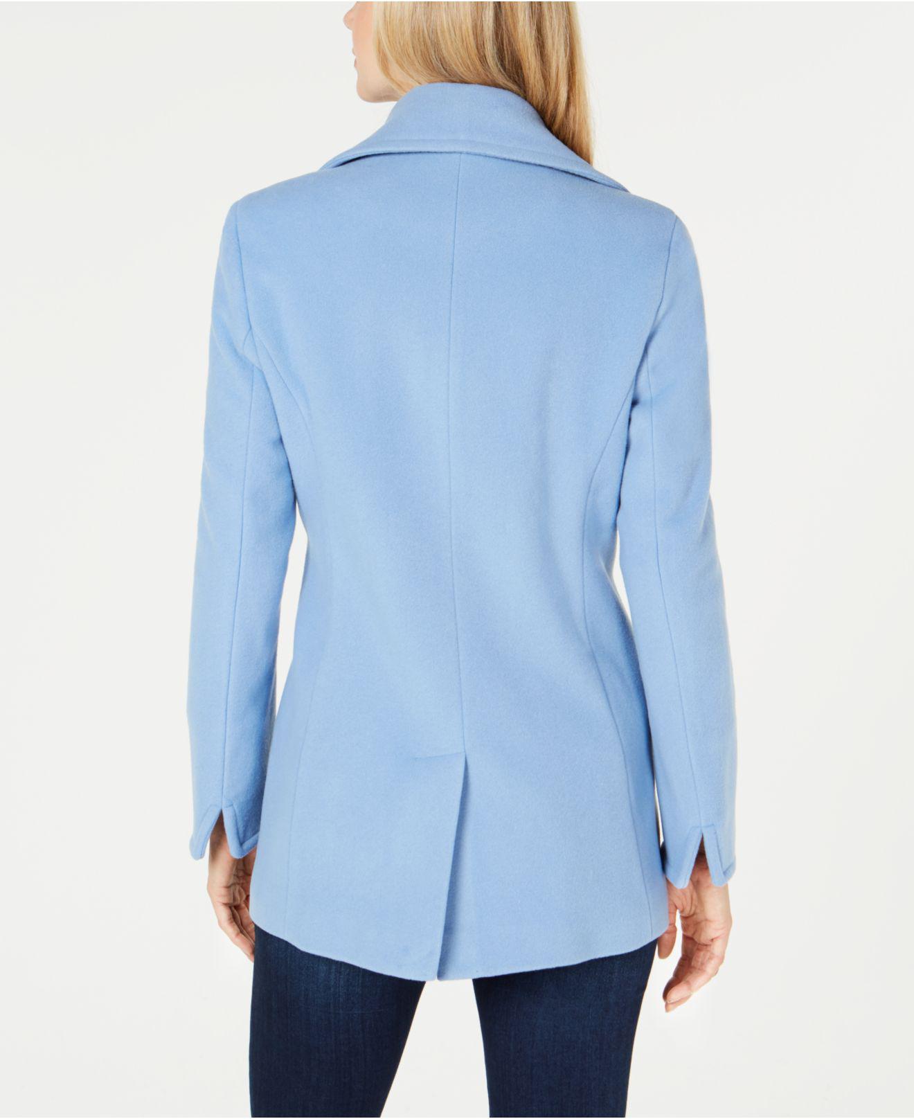 botsing fout Quagga Calvin Klein Wool-cashmere Single-breasted Peacoat, Created For Macy's in  Blue | Lyst