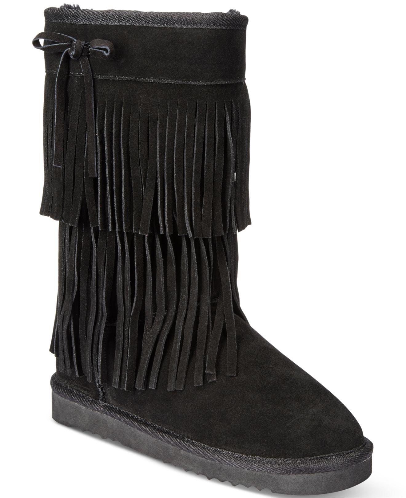 macys fringe boots