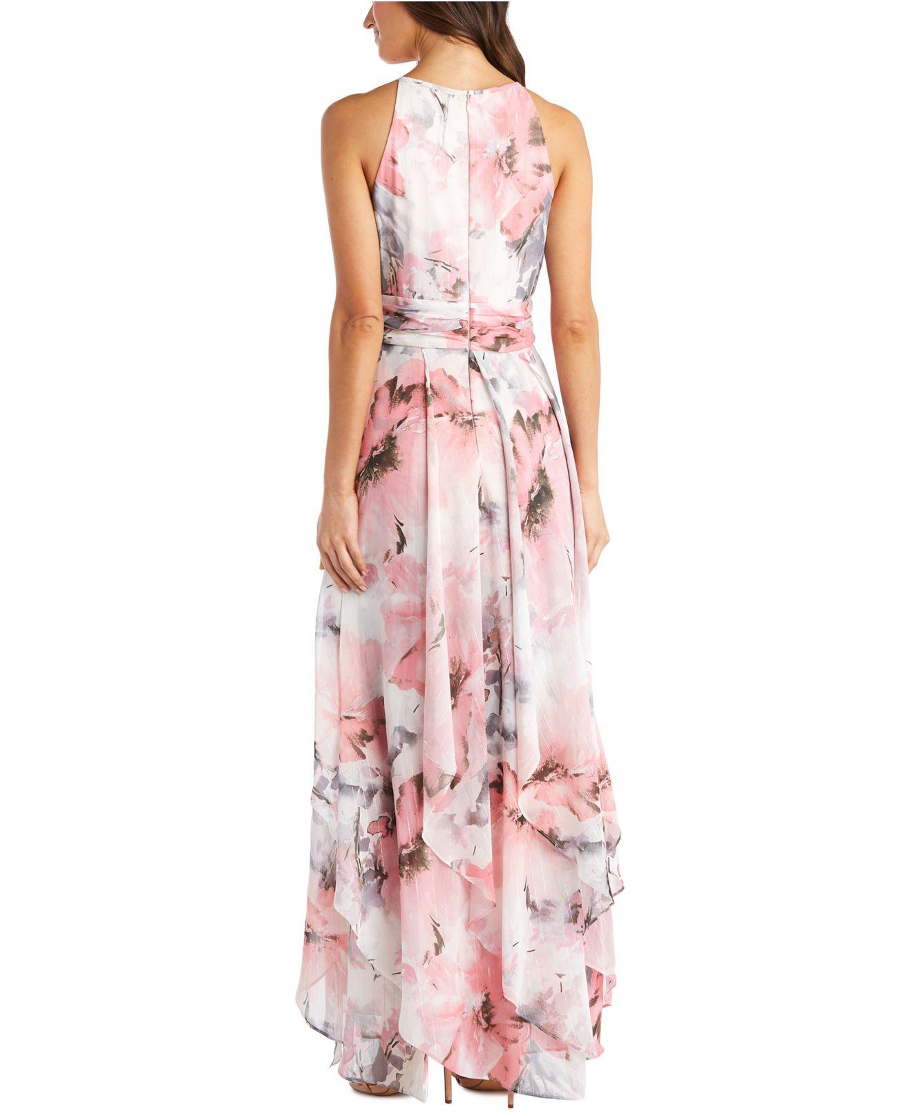 R & M Richards Synthetic Floral-print Keyhole Gown in Pink Floral (Pink ...