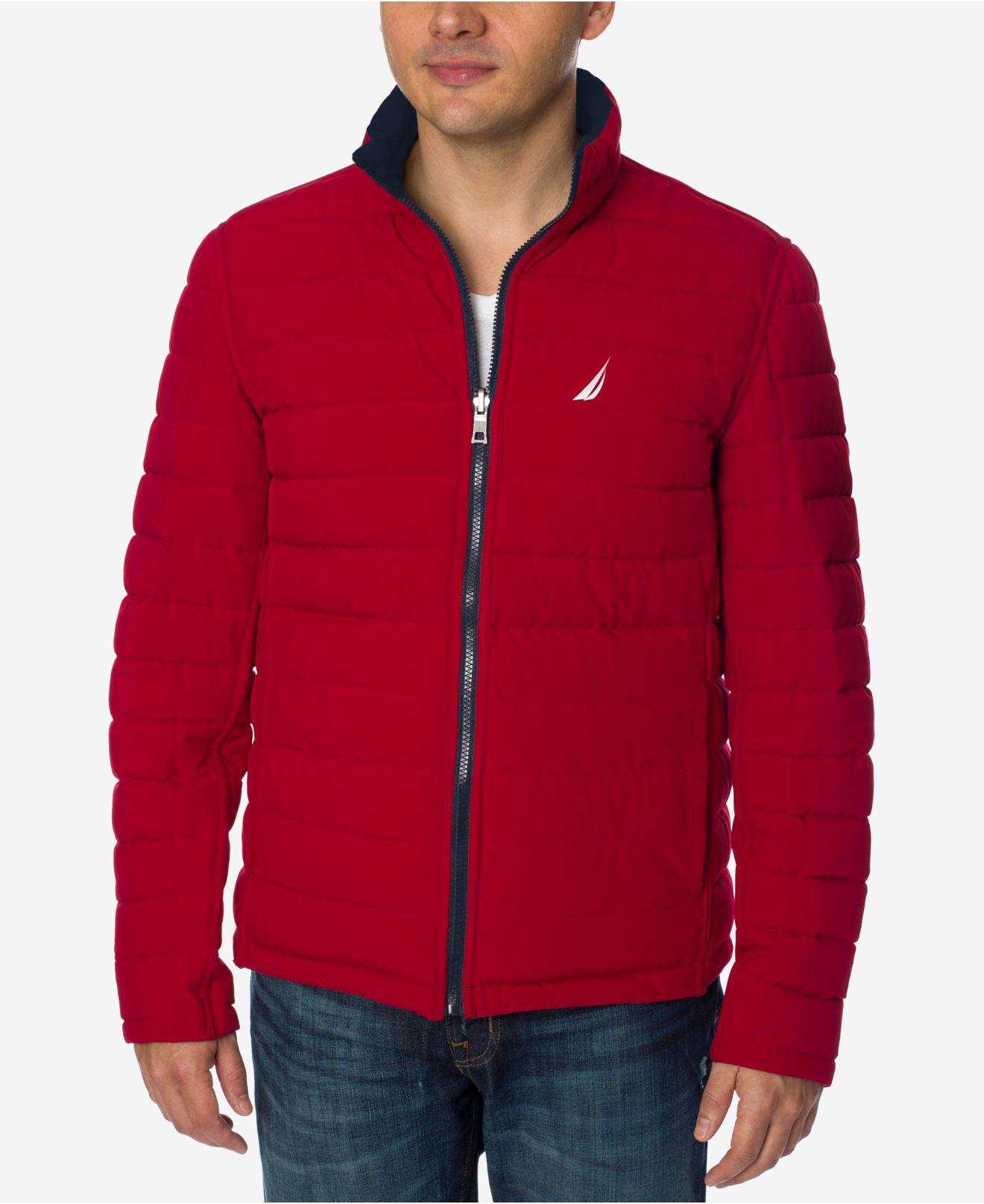 Nautica Synthetic Quilted Stretch Reversible Jacket for Men | Lyst