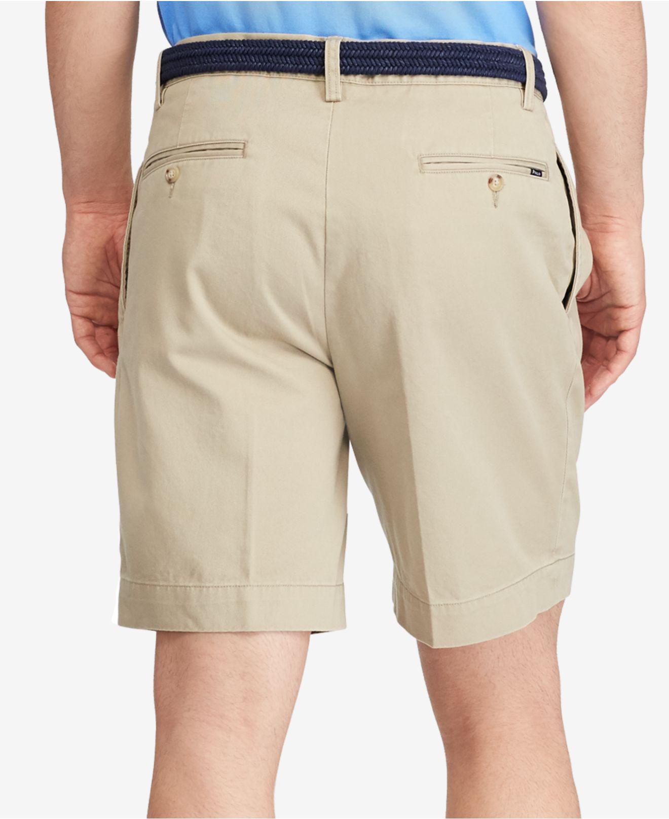 Polo Ralph Lauren Classic-fit Pleated Chino Shorts in Brown for Men | Lyst
