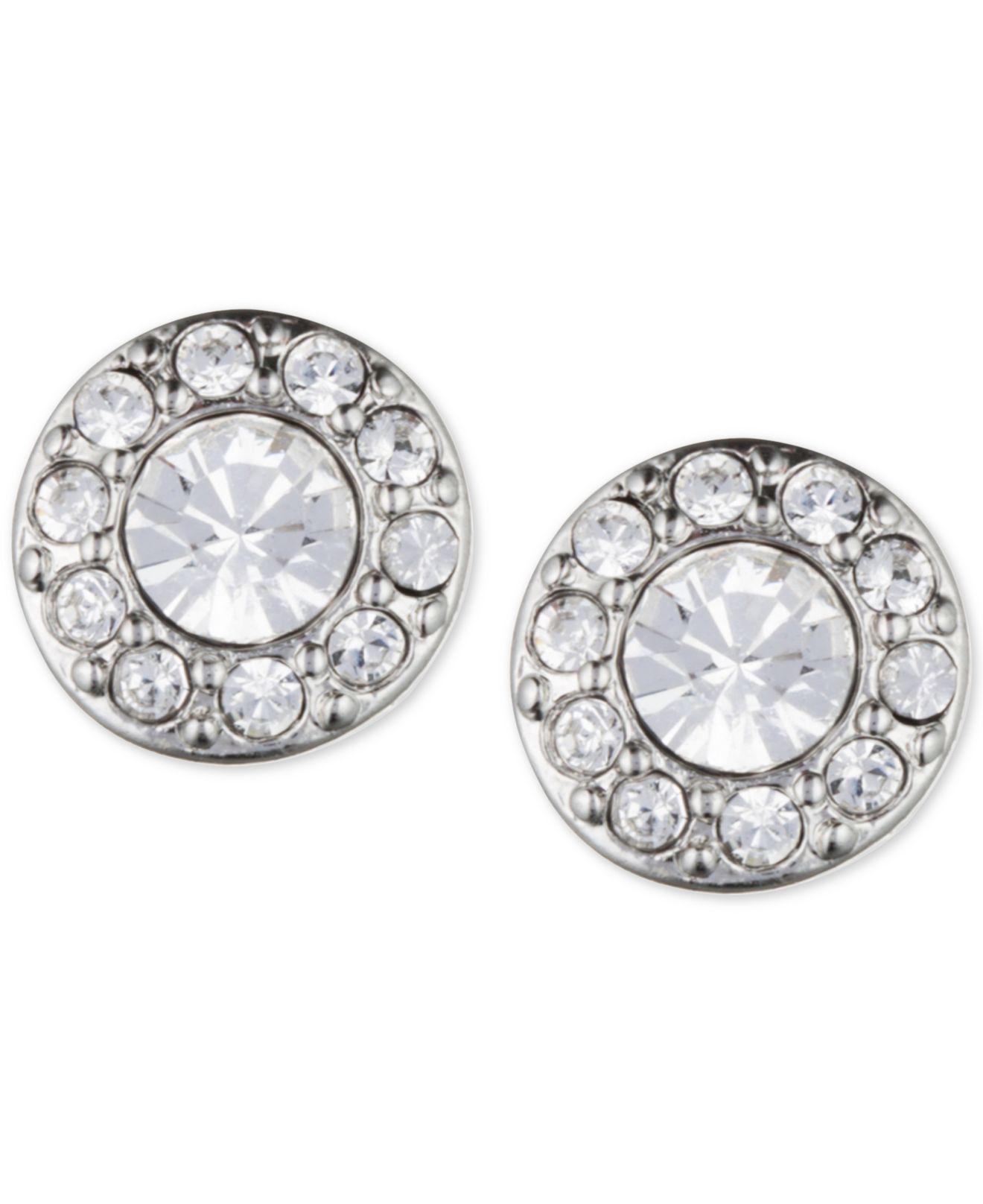 Givenchy Small Crystal Pavé Stud Earrings in Silver (Metallic) Lyst