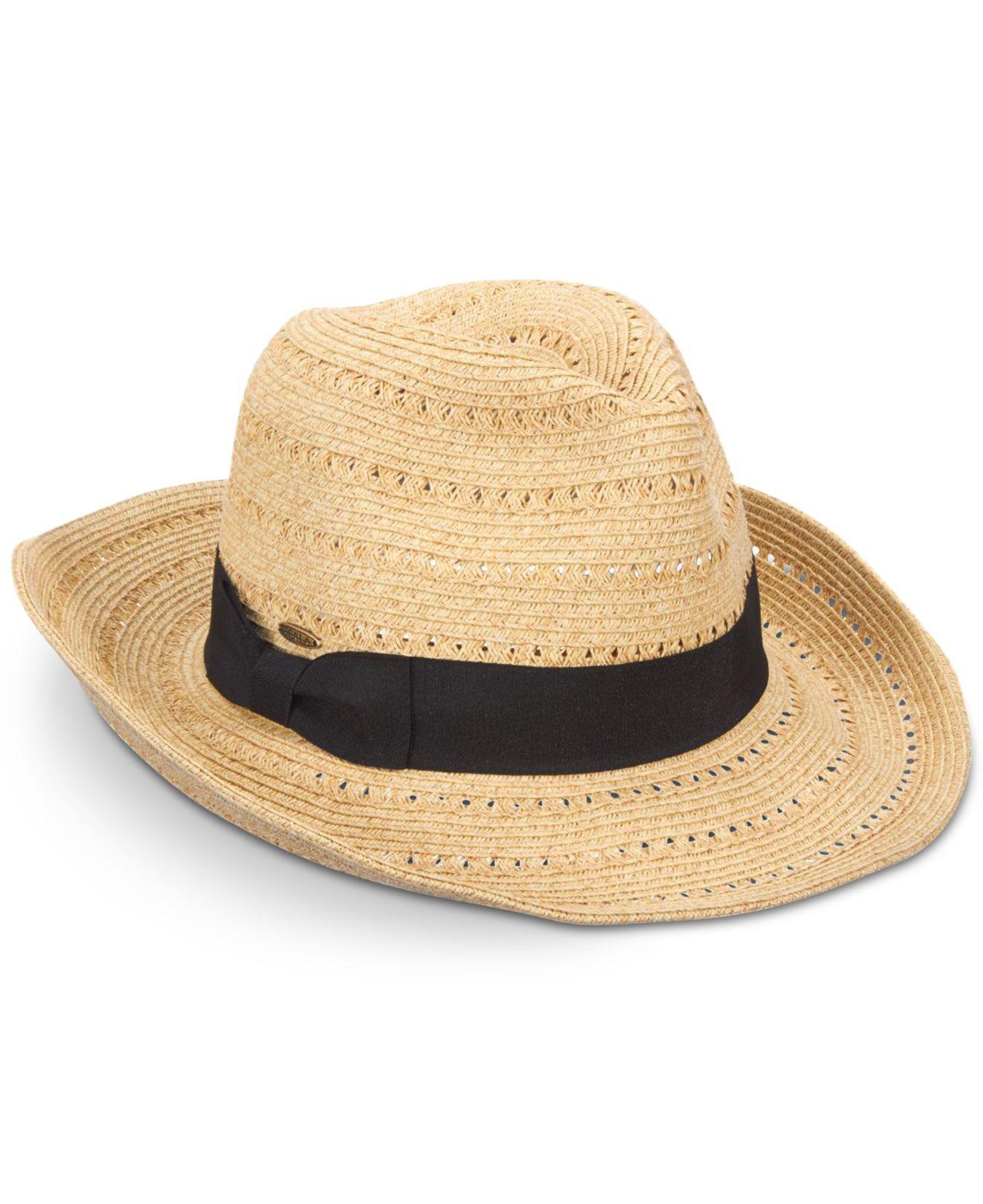Dorfman Pacific Cotton Panama Outback Hat in Natural for ...