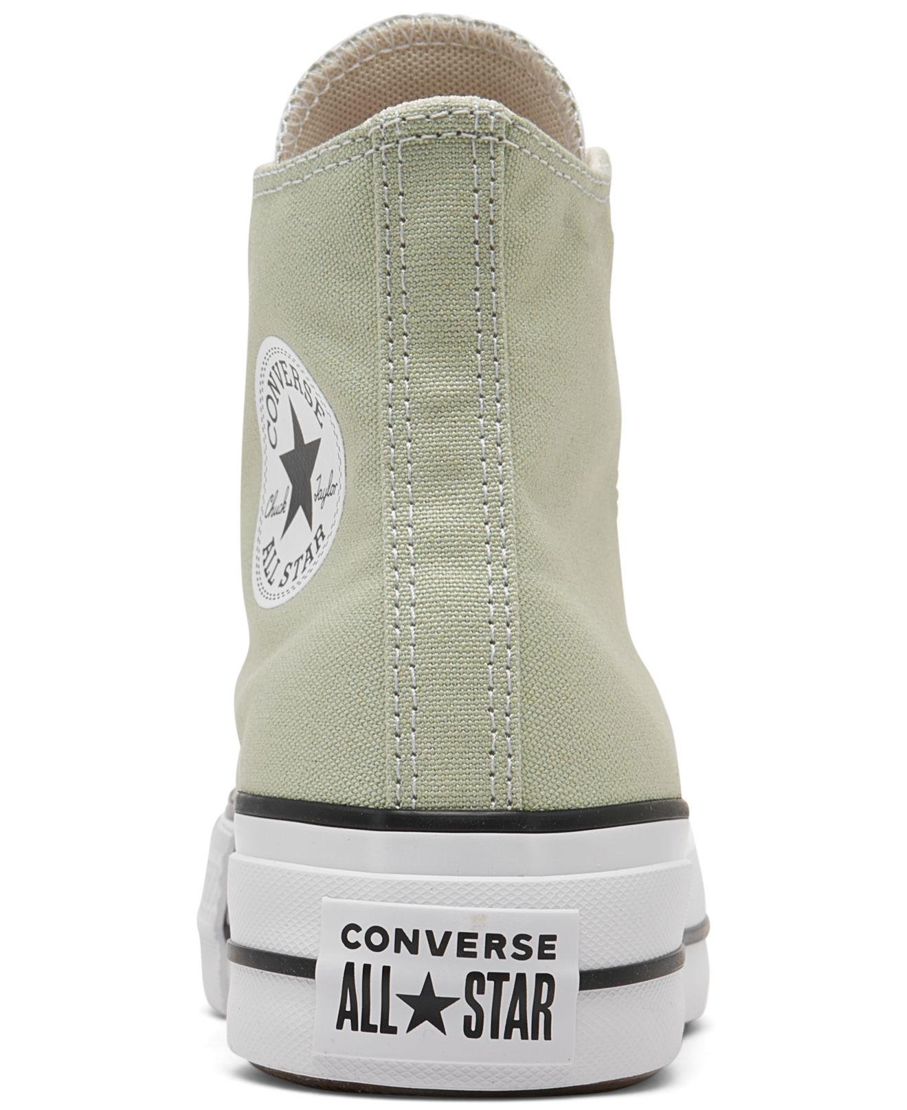 Converse Chuck Taylor All Star Lift Platform High Top Casual Sneakers From  Finish Line in Gray | Lyst