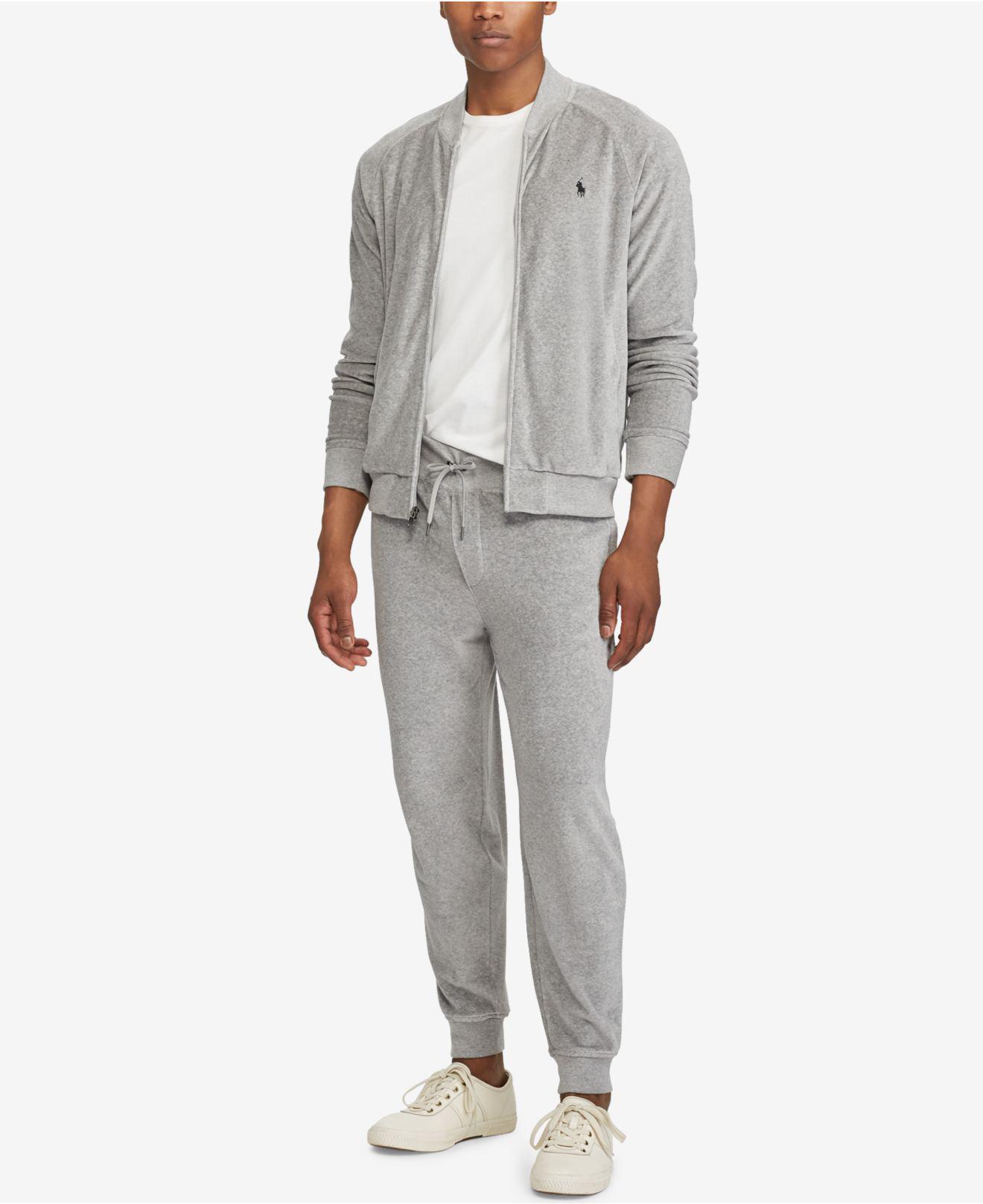 Polo Ralph Lauren Men's Velour Jogger Pants in Gray for Men