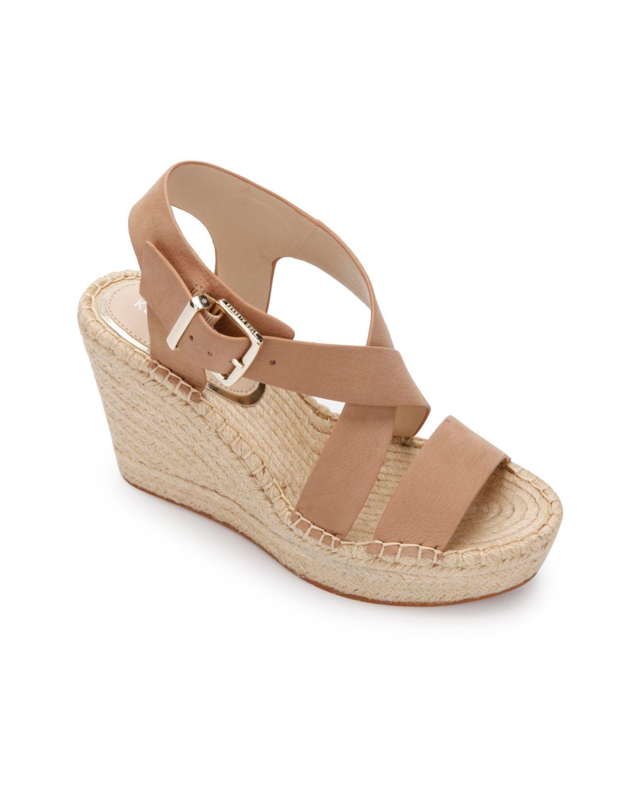 Kenneth Cole Olivia Cross Wedge Sandals 
