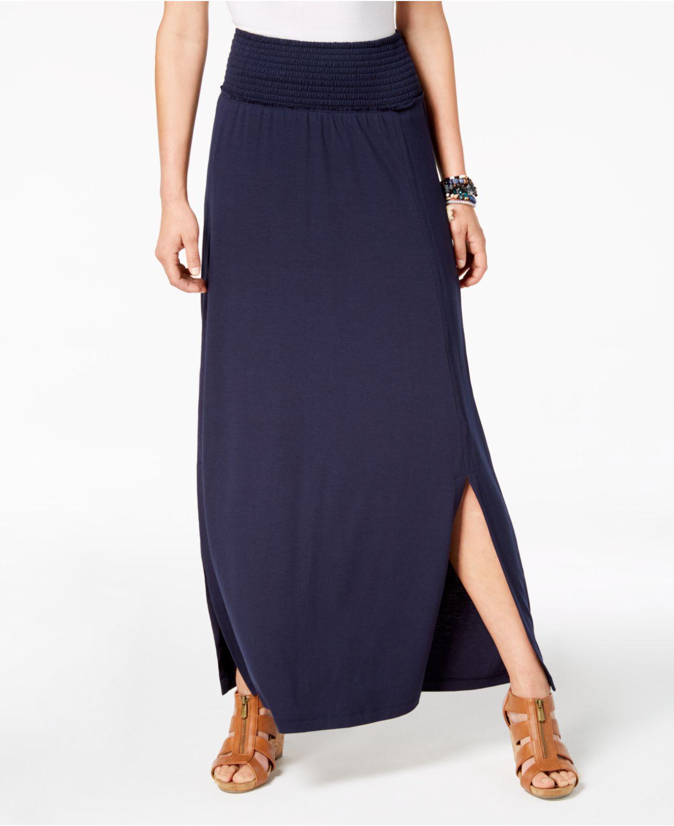 Style & Co. Smocked-comfort-waist Maxi Skirt, Created For Macy's in ...